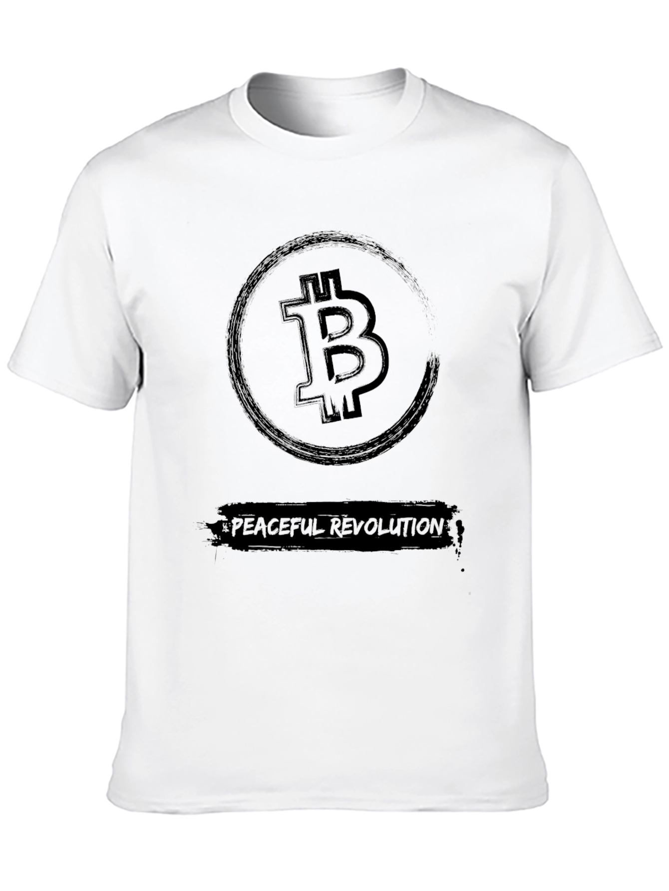 Bitcoin Peaceful Revolution Graphic Tee - Black