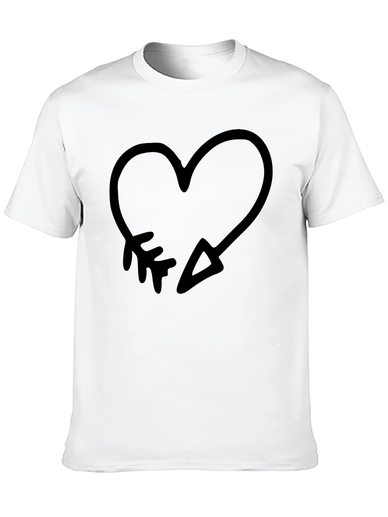 Heart Arrow Graphic Tee - Trendy Casual Style