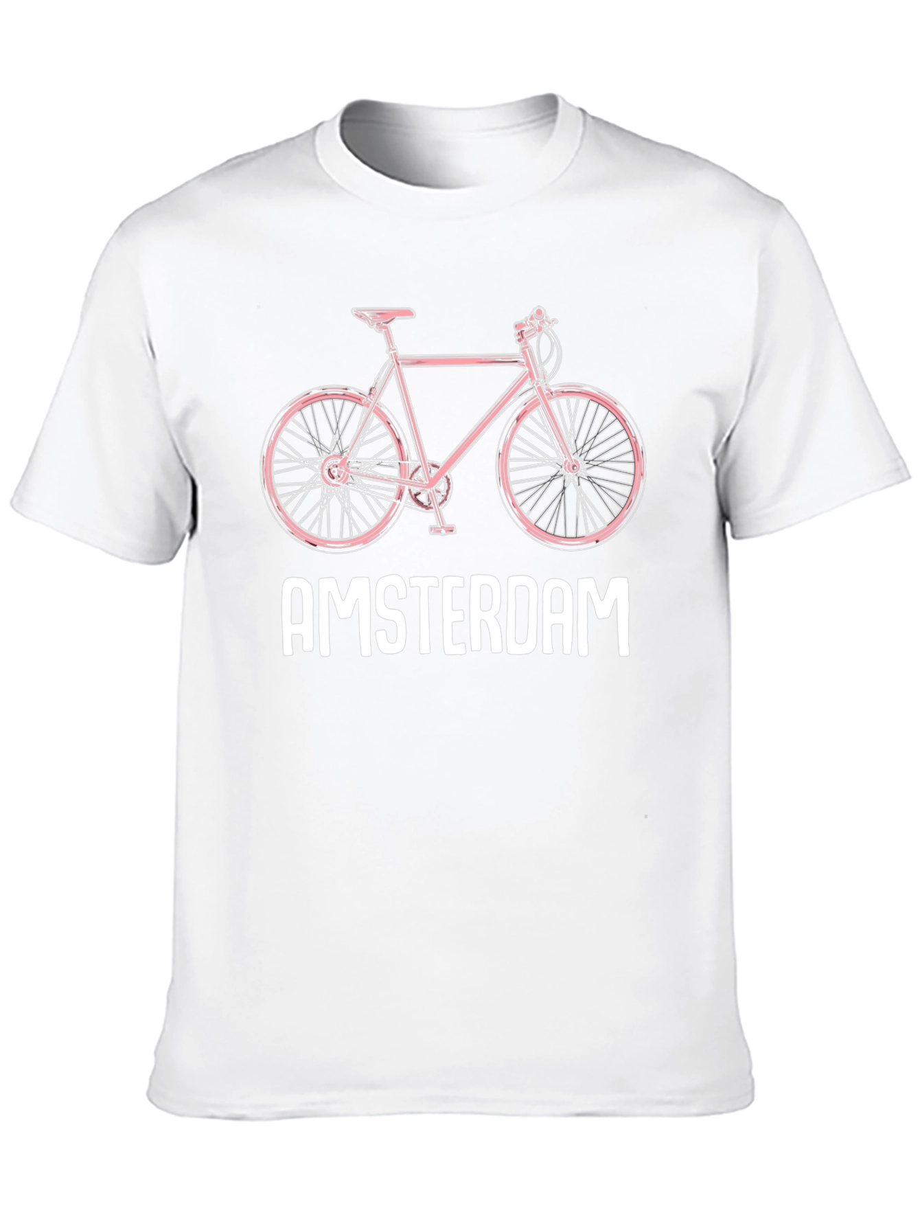 Amsterdam Bike Graphic Tee - Trendy City Style