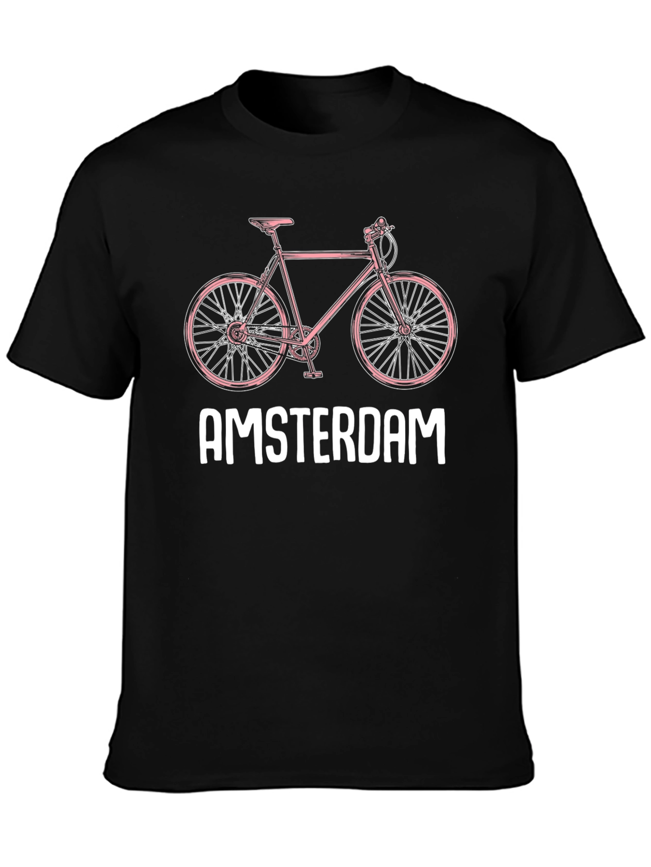 Amsterdam Bike Graphic Tee - Trendy City Style