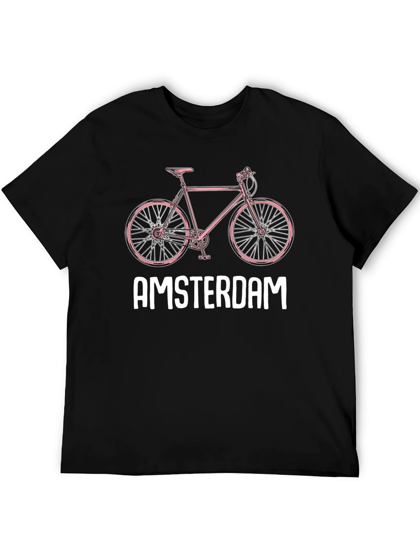 Amsterdam Bike Graphic Tee - Trendy City Style