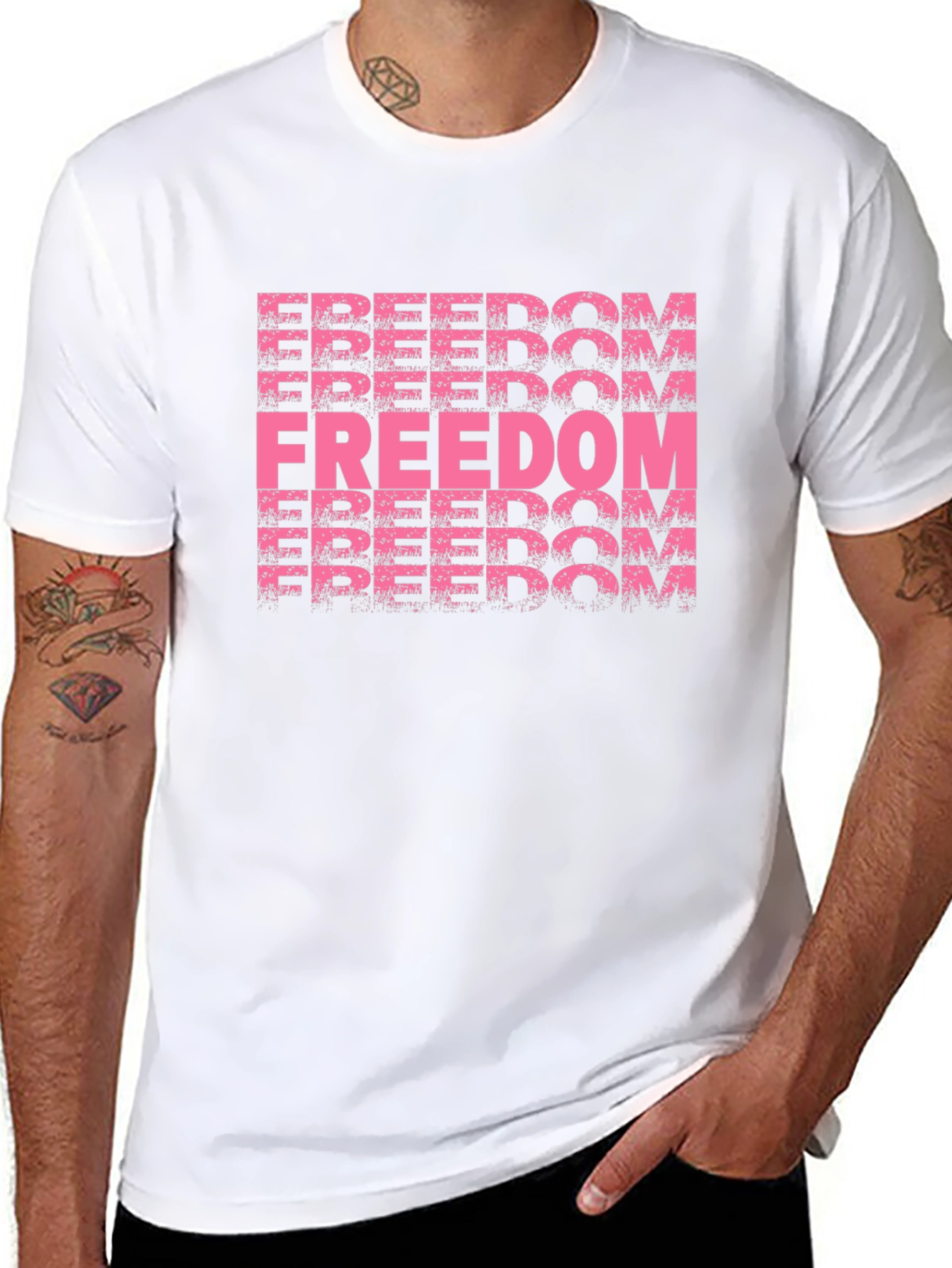 Freedom Graphic Black T-Shirt