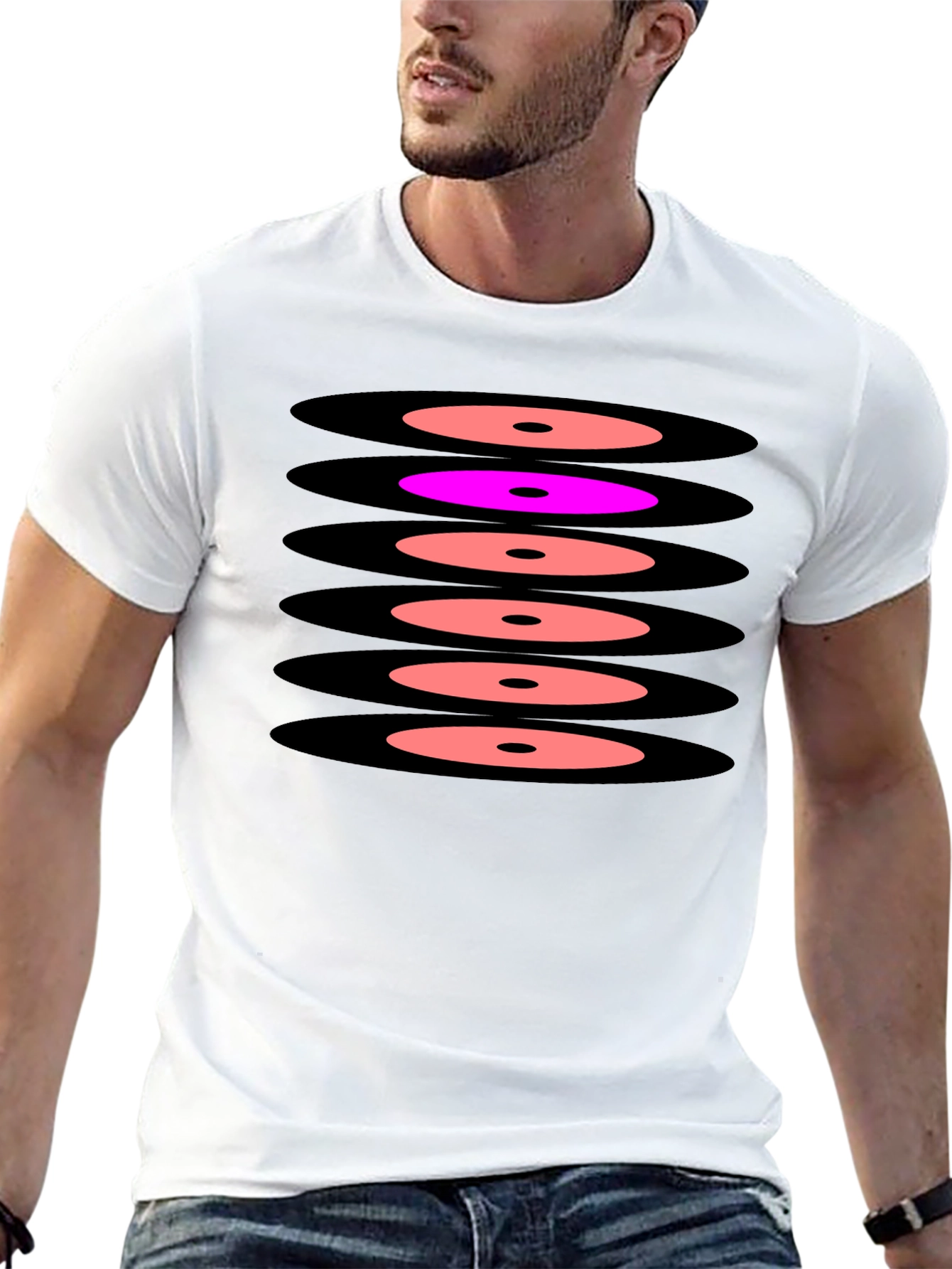 Graphic Stacked Circles Tee