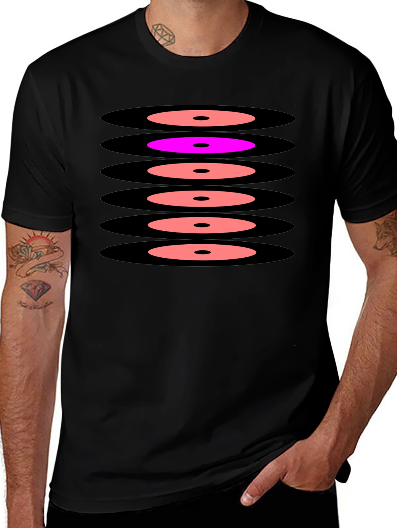 Graphic Stacked Circles Tee