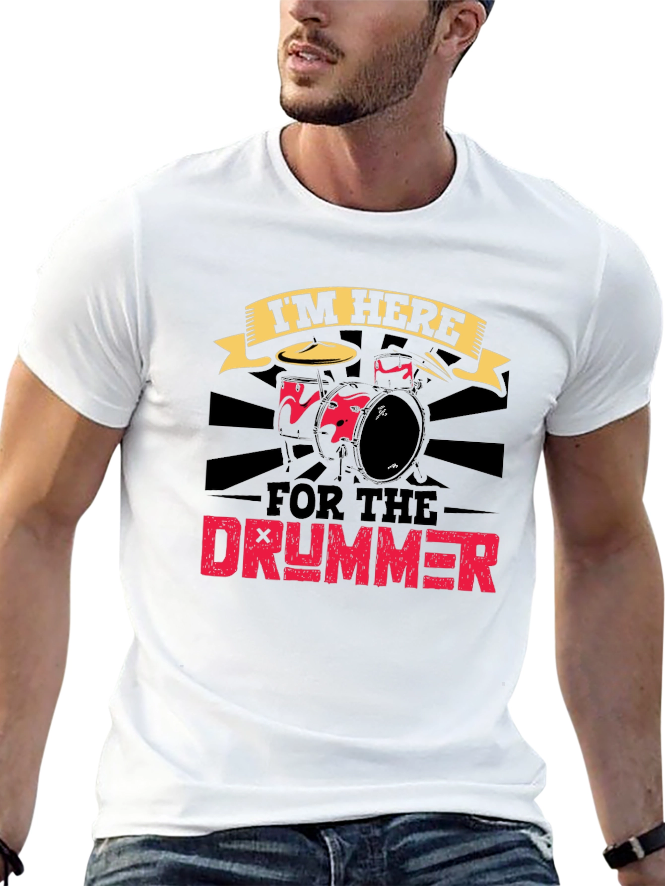 Im Here For The Drummer Graphic Tee