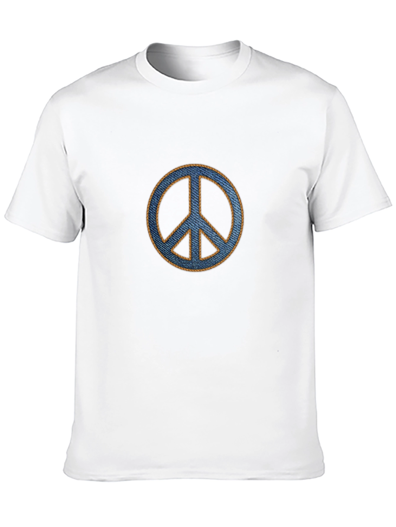 Peace Symbol Graphic T-Shirt - Casual Cotton Blend Tee