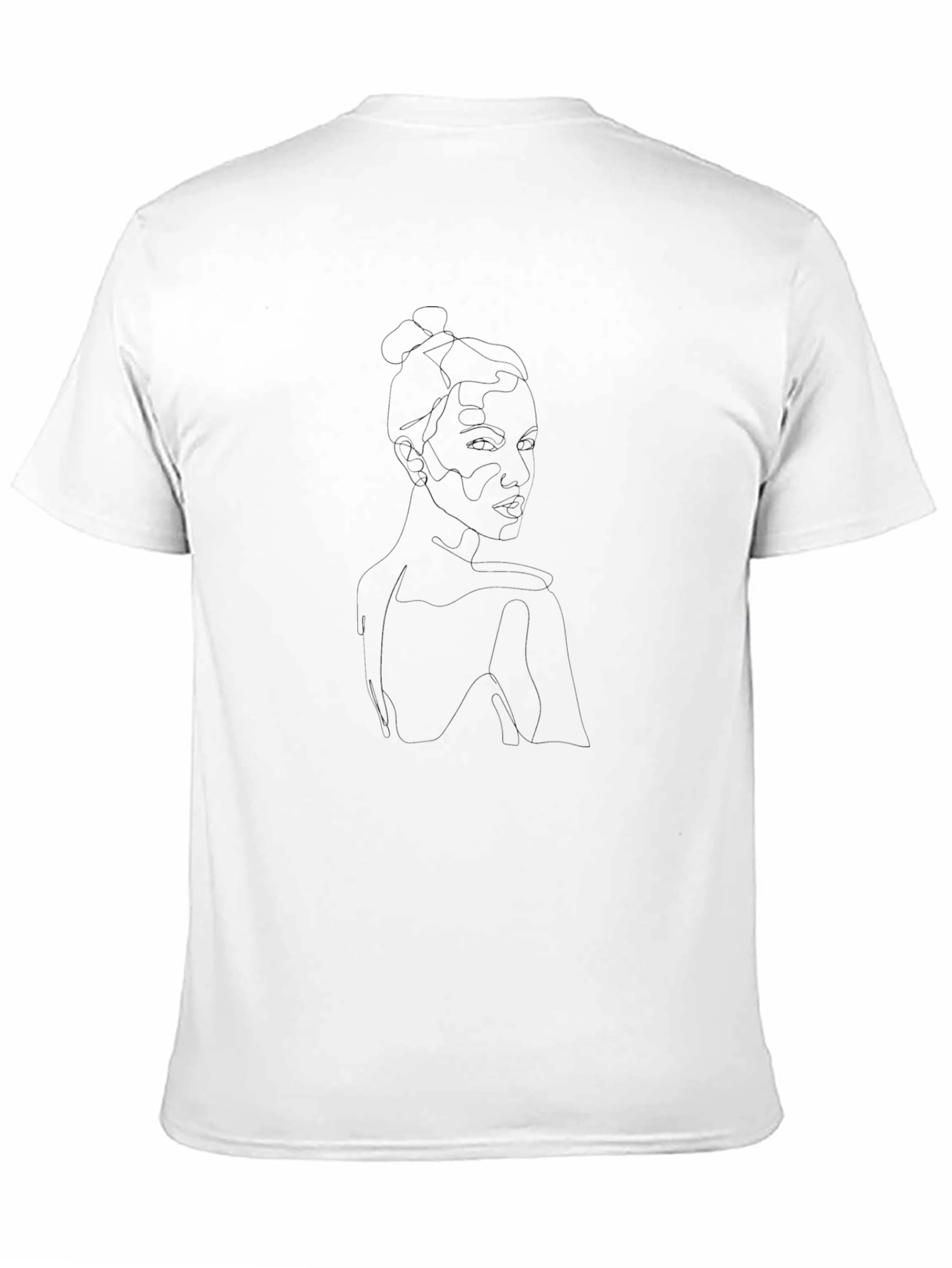 Abstract Line Art Womans Portrait Tee