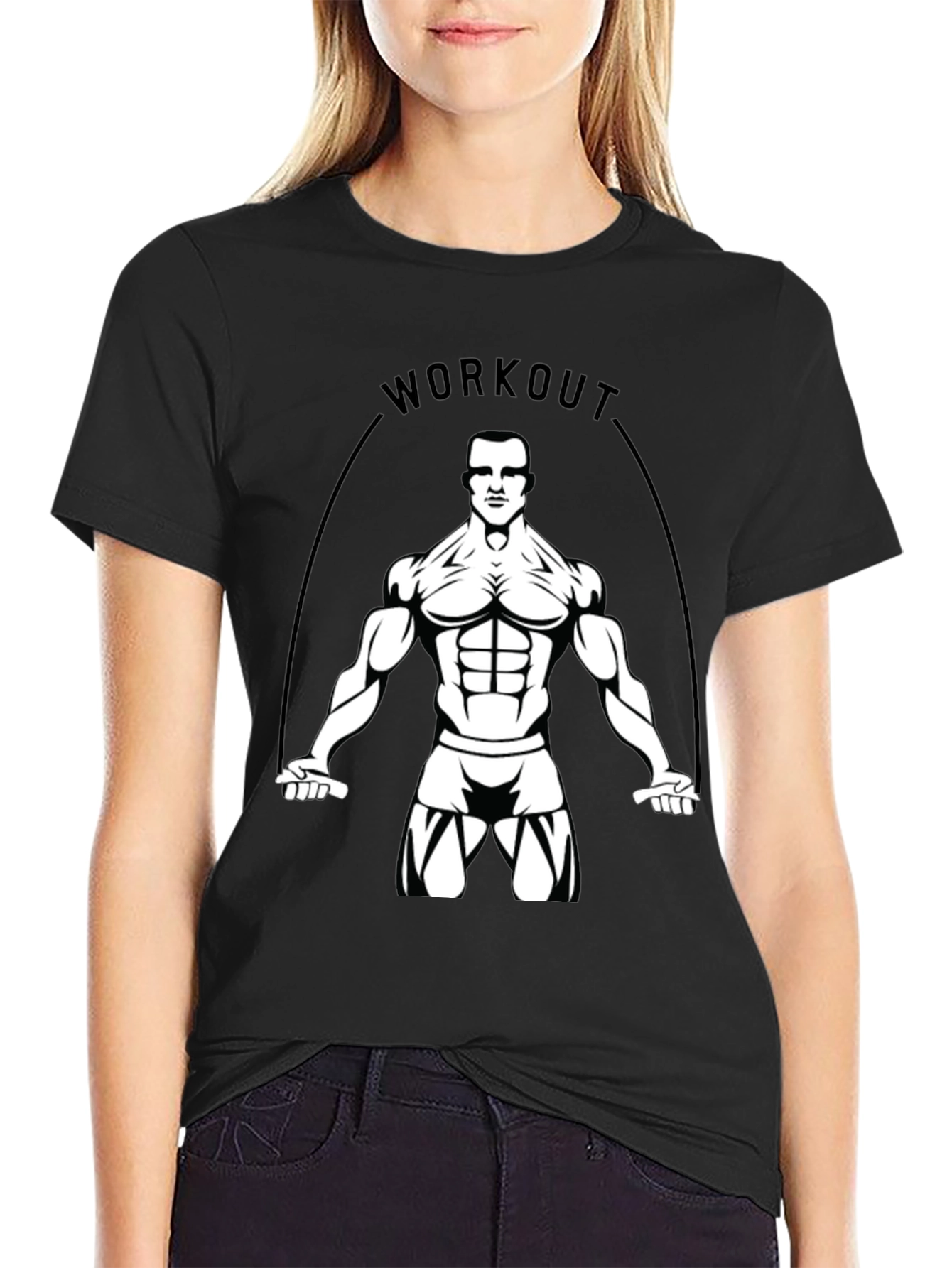 Workout Graphic Tee - Black