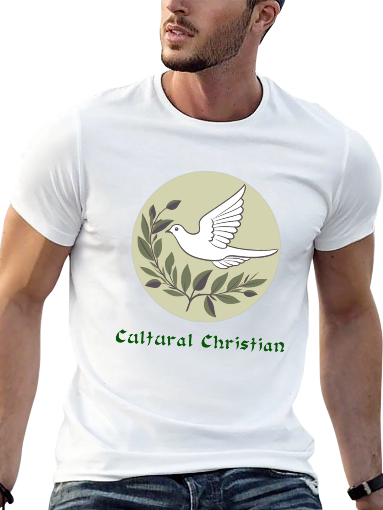 Cultural Christian Dove Graphic Tee - Black
