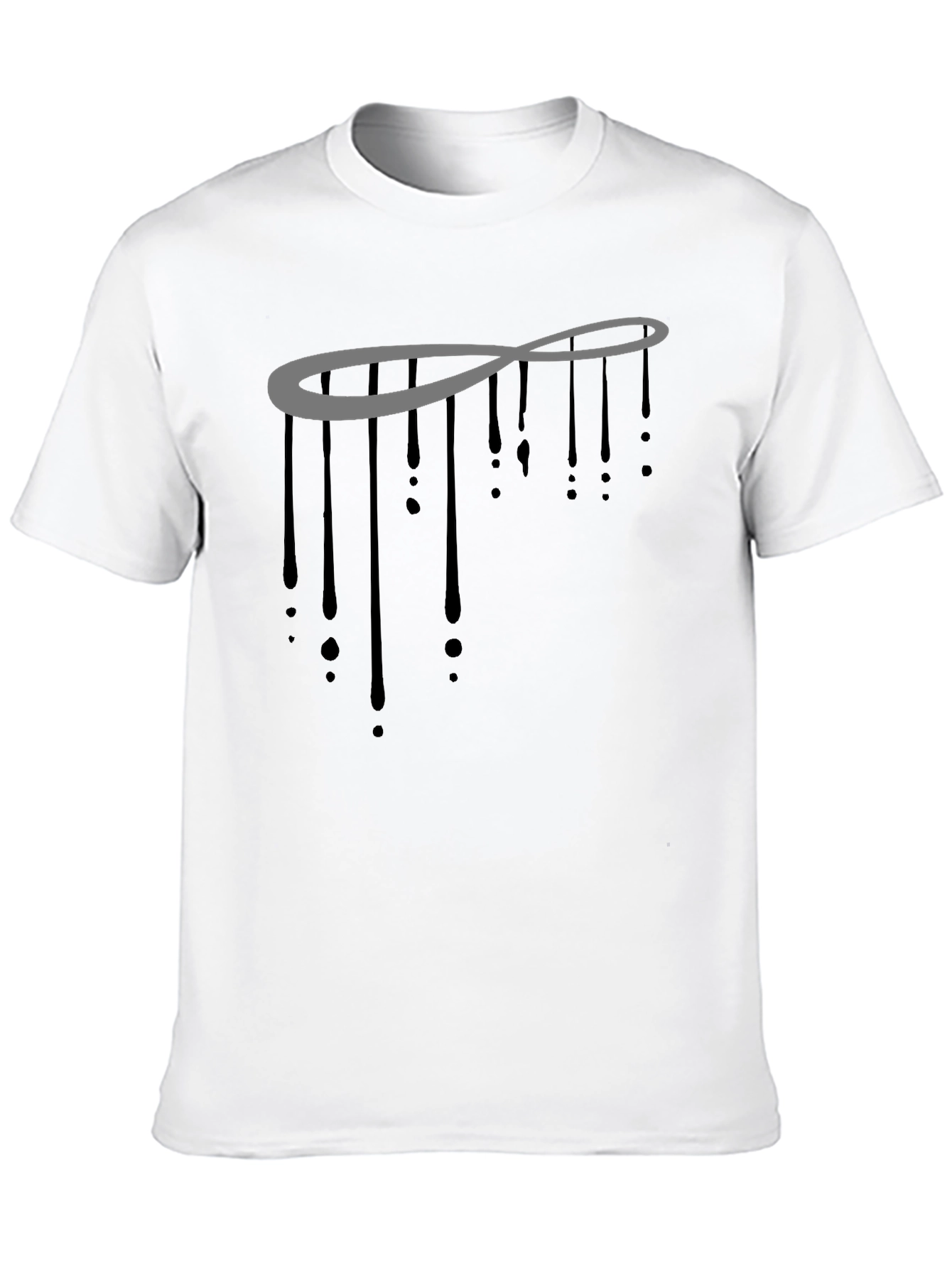 Black Infinity Drip Graphic T-Shirt
