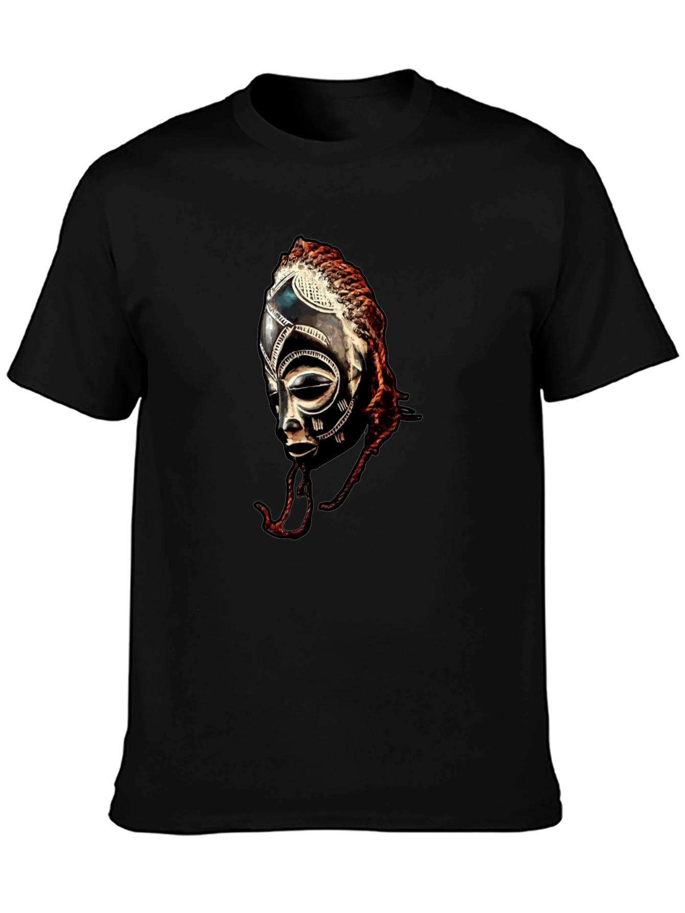 African Tribal Mask Graphic T-Shirt