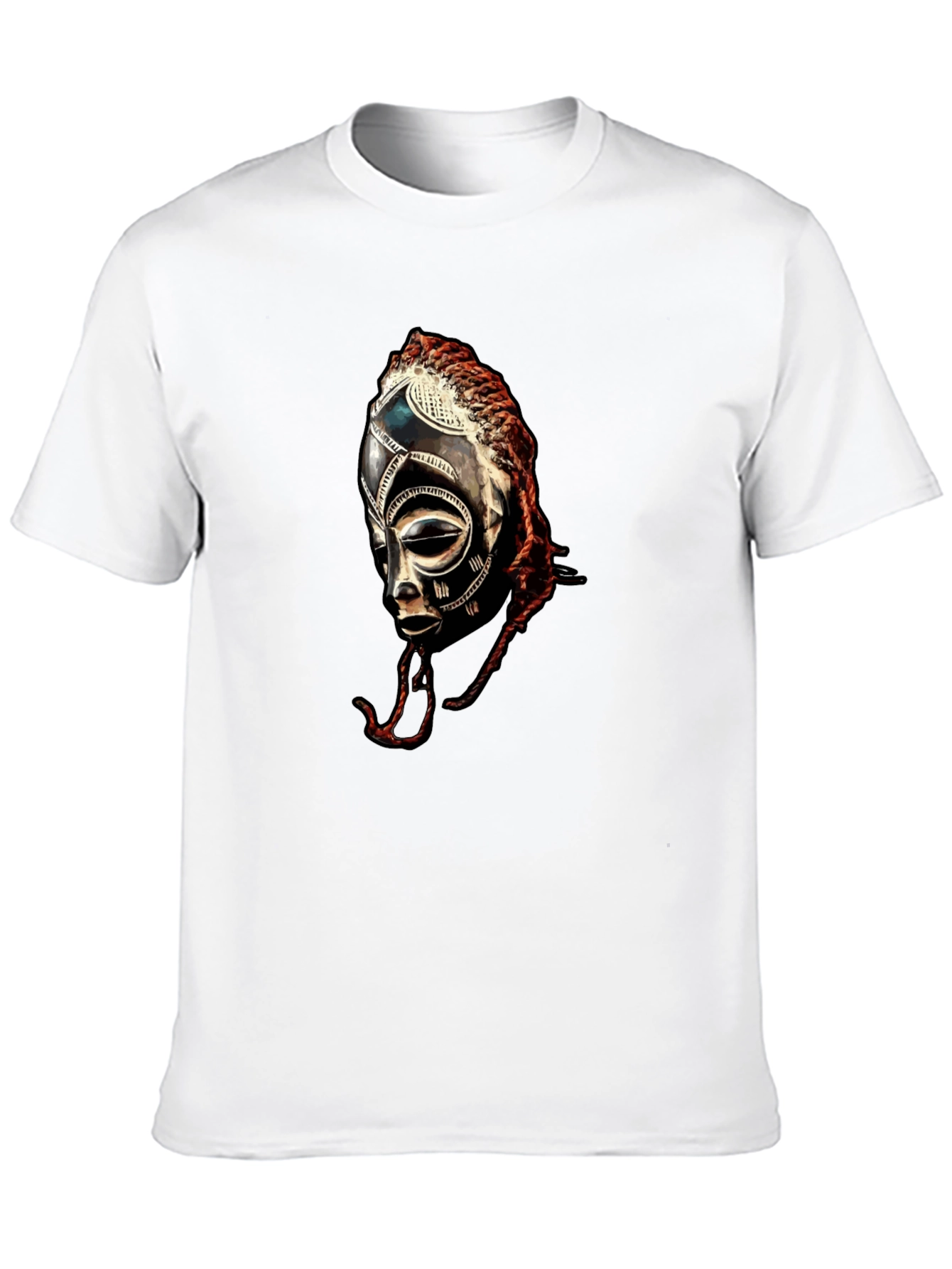 African Tribal Mask Graphic T-Shirt