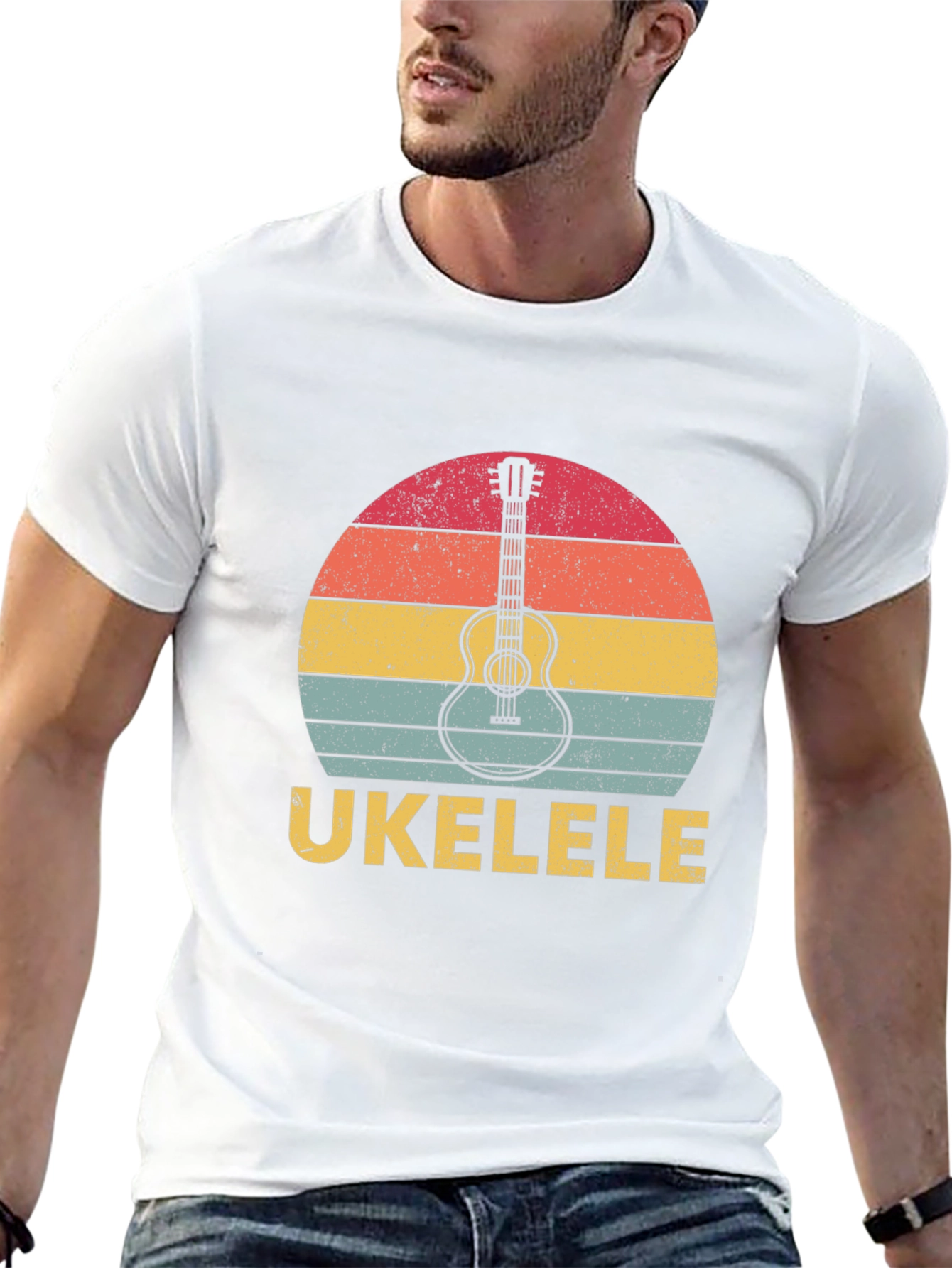 Retro Ukulele Sunset T-Shirt