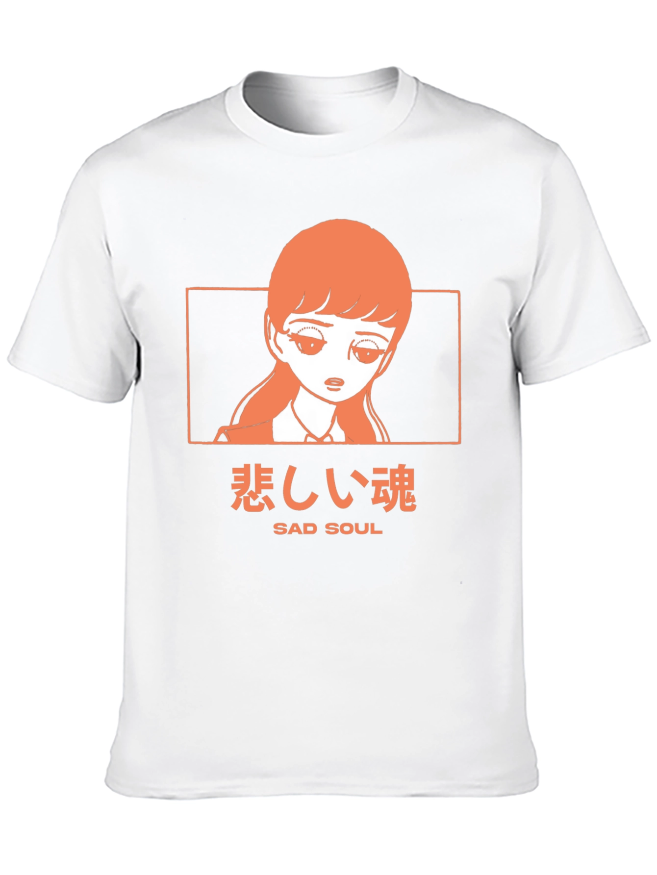 Sad Soul Anime Graphic Tee - Black