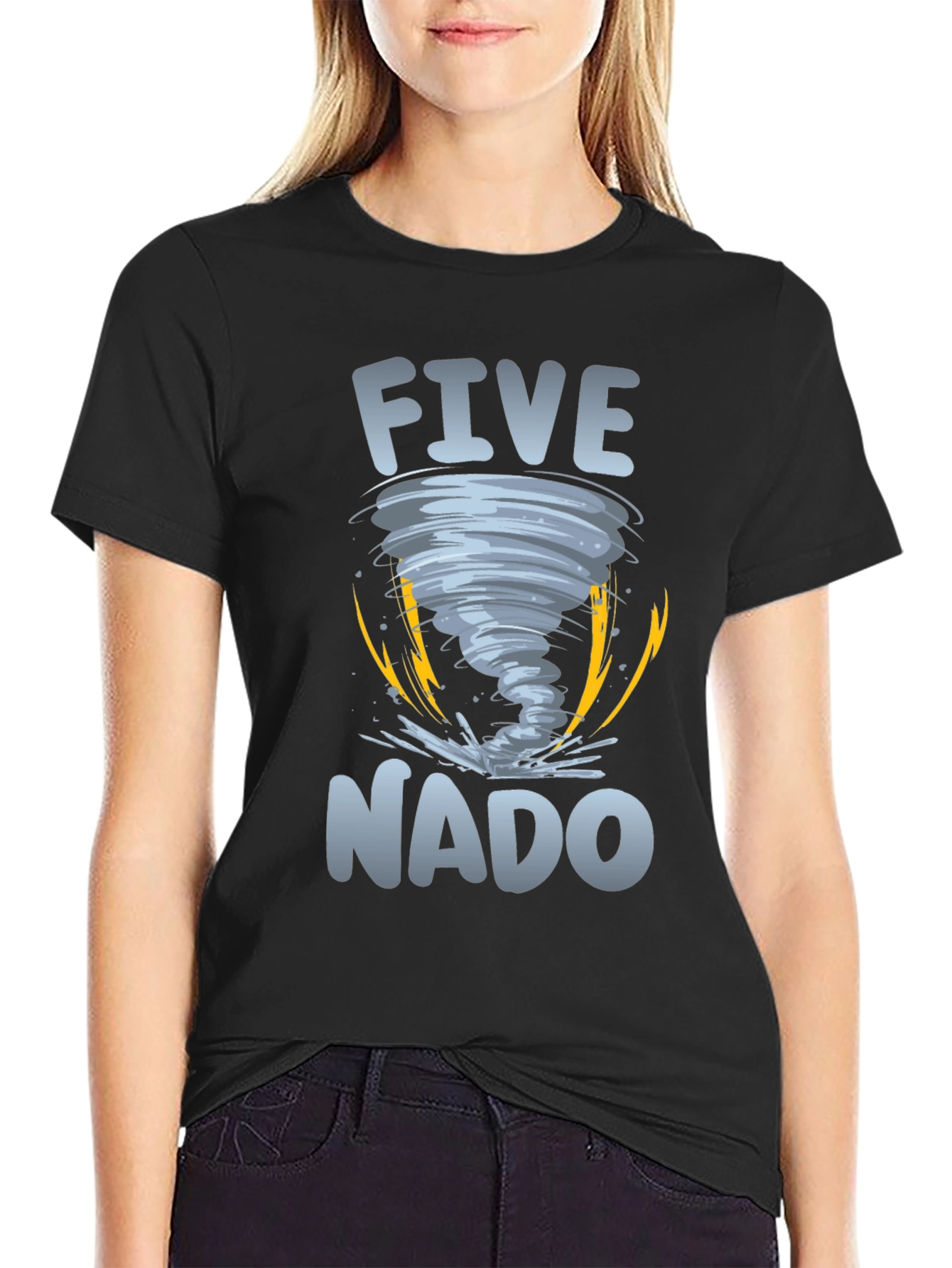 Five-Nado Graphic T-Shirt - Tornado Design Tee