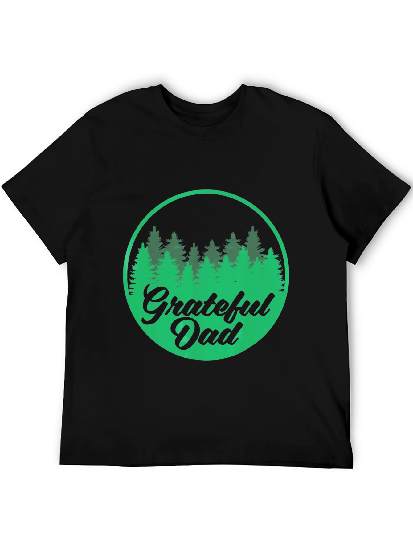 Grateful Dad Forest Graphic Tee - Black