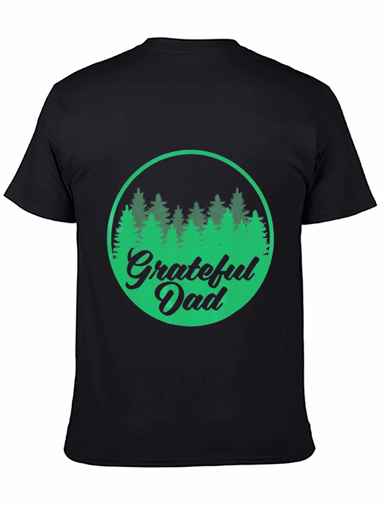 Grateful Dad Forest Graphic Tee - Black