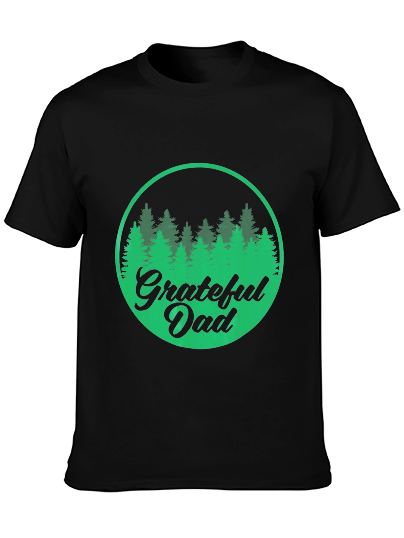 Grateful Dad Forest Graphic Tee - Black