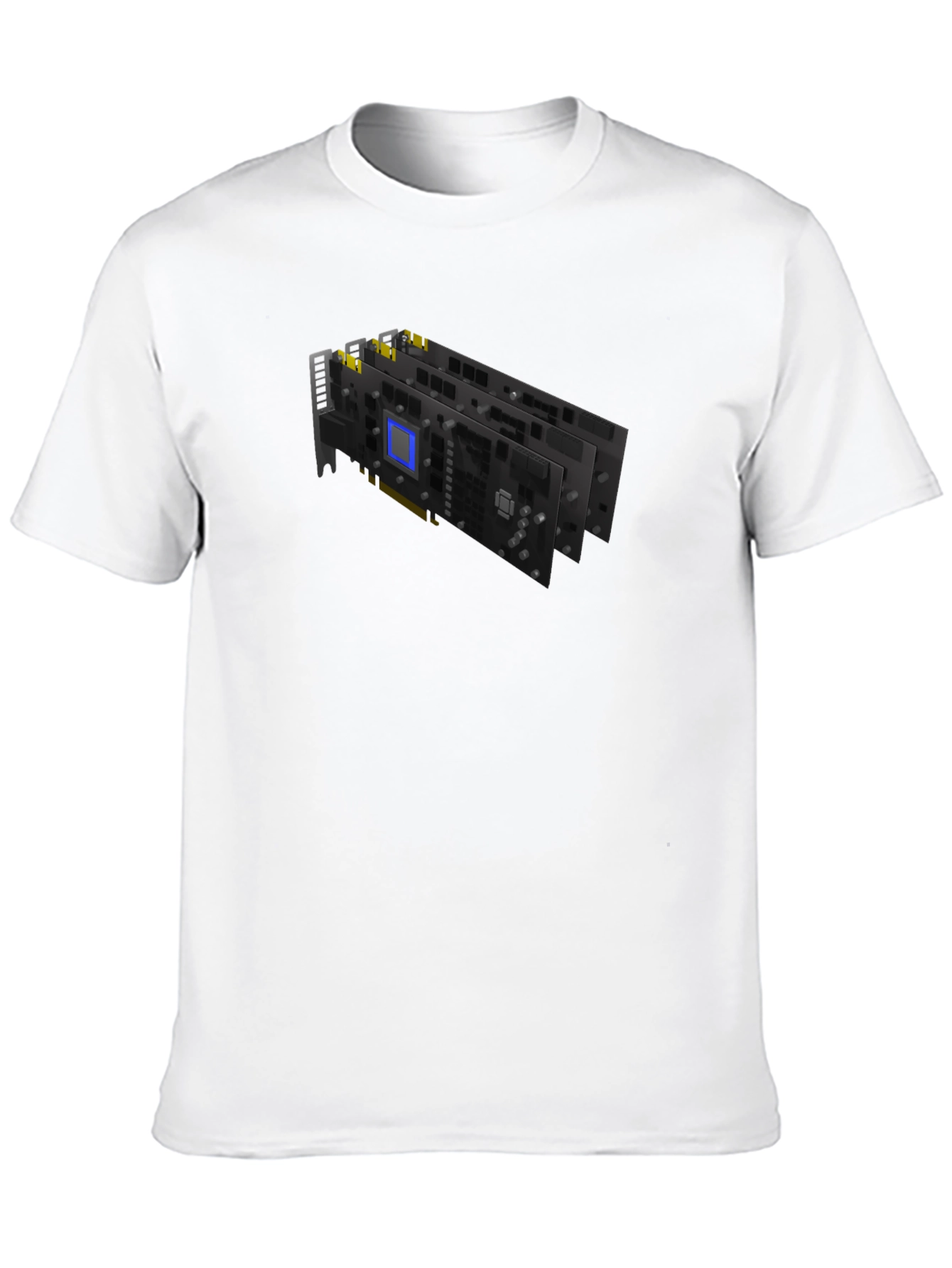 Graphic Card Printed Black T-Shirt - Gamer Style