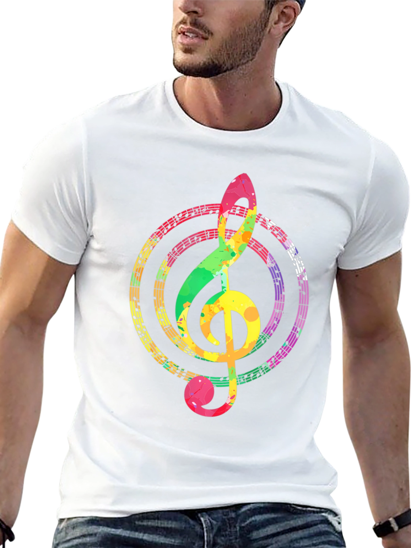 Colorful Music Note T-Shirt