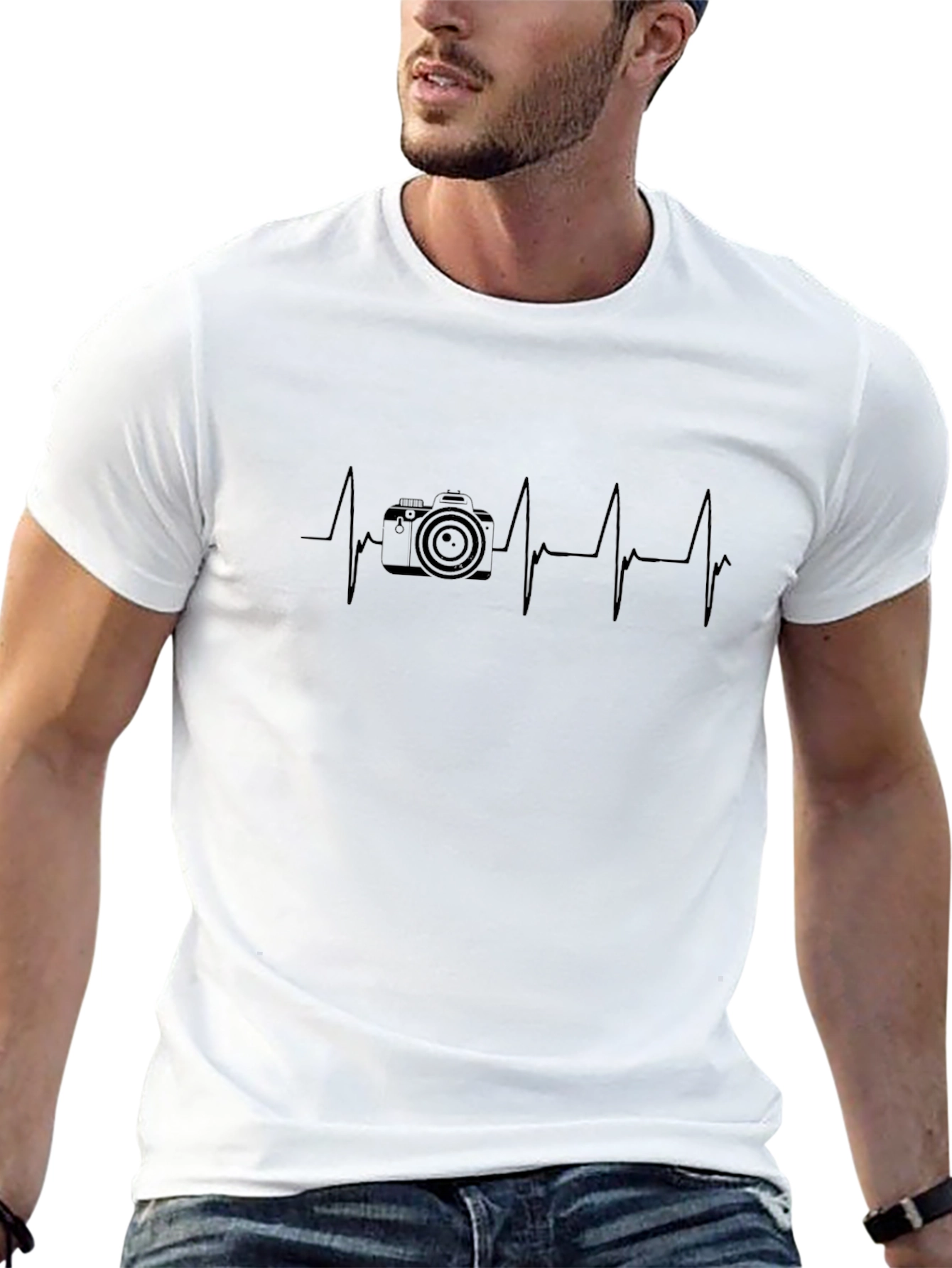 Camera Heartbeat T-Shirt - Photographers Essential!