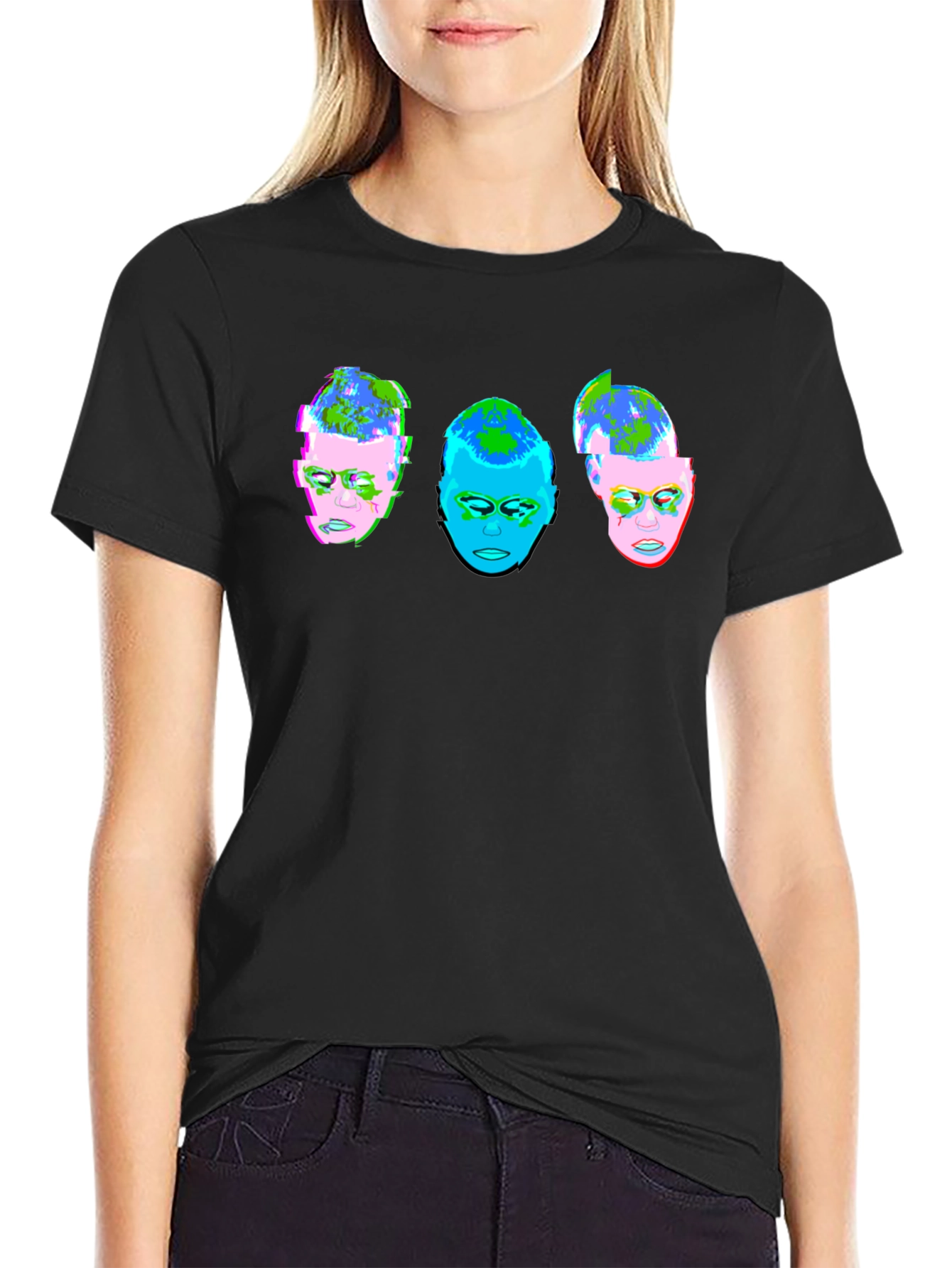 Abstract Face T-Shirt - Unique Graphic Tee