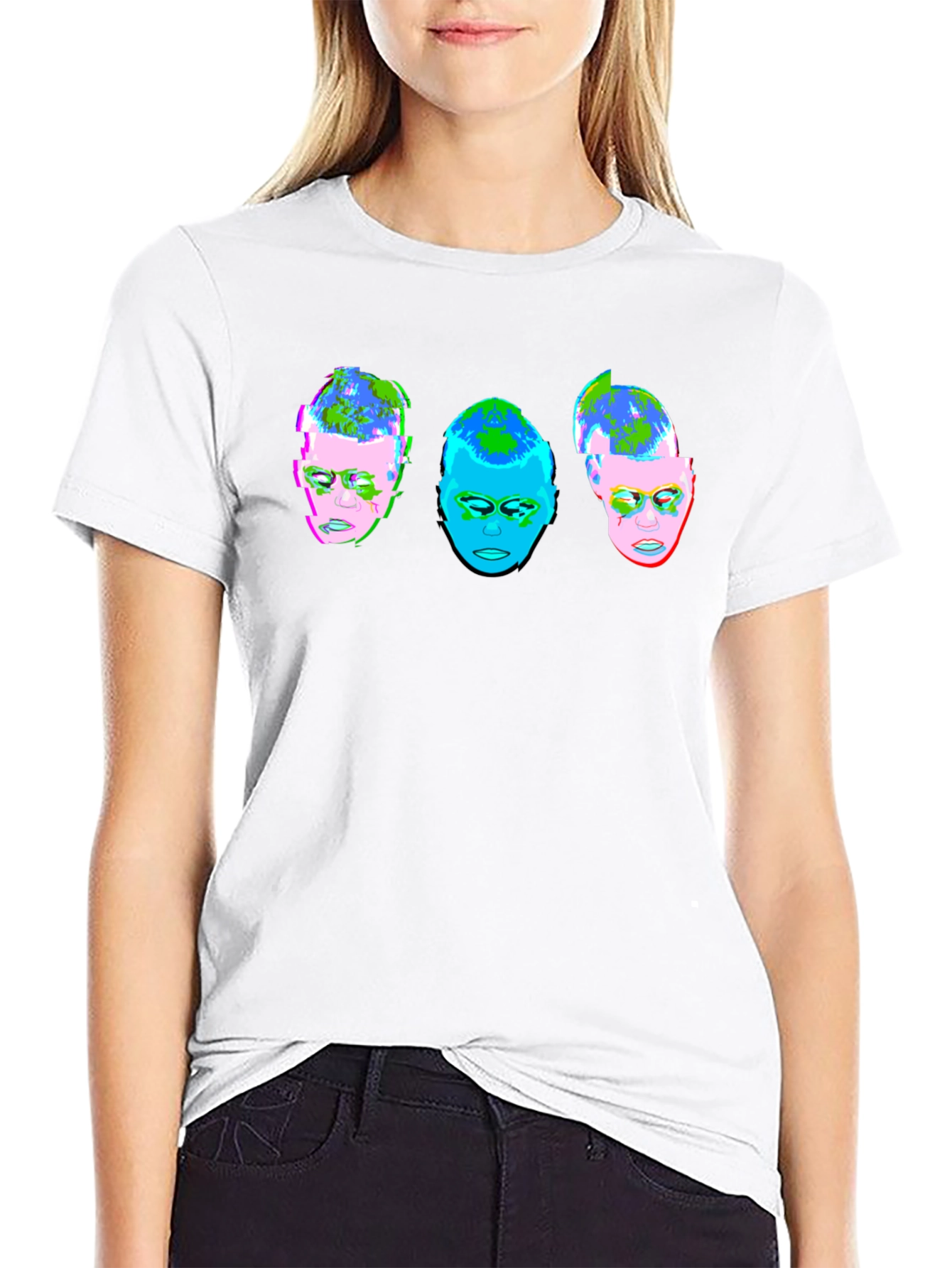 Abstract Face T-Shirt - Unique Graphic Tee