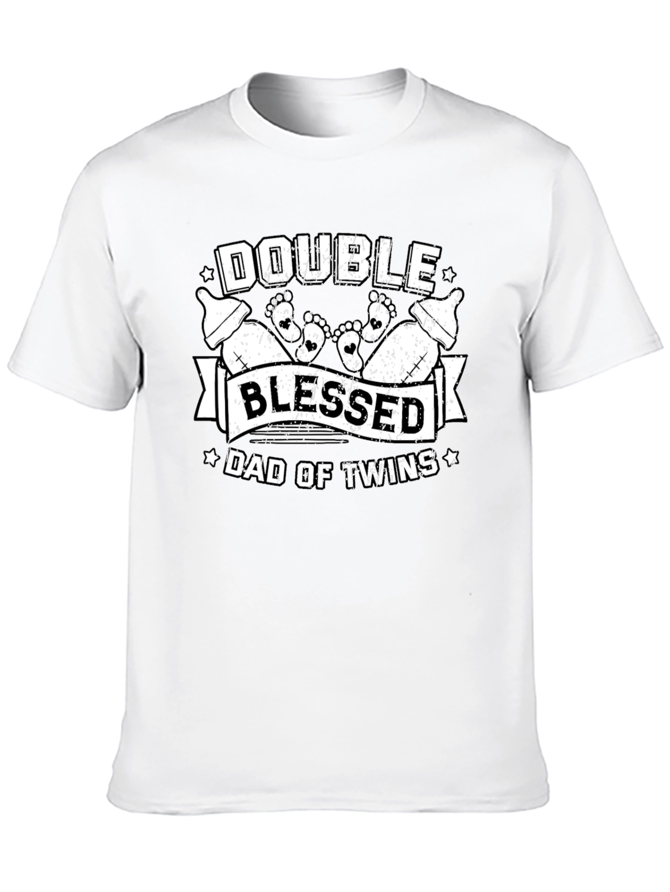 Double Blessed Dad of Twins T-Shirt