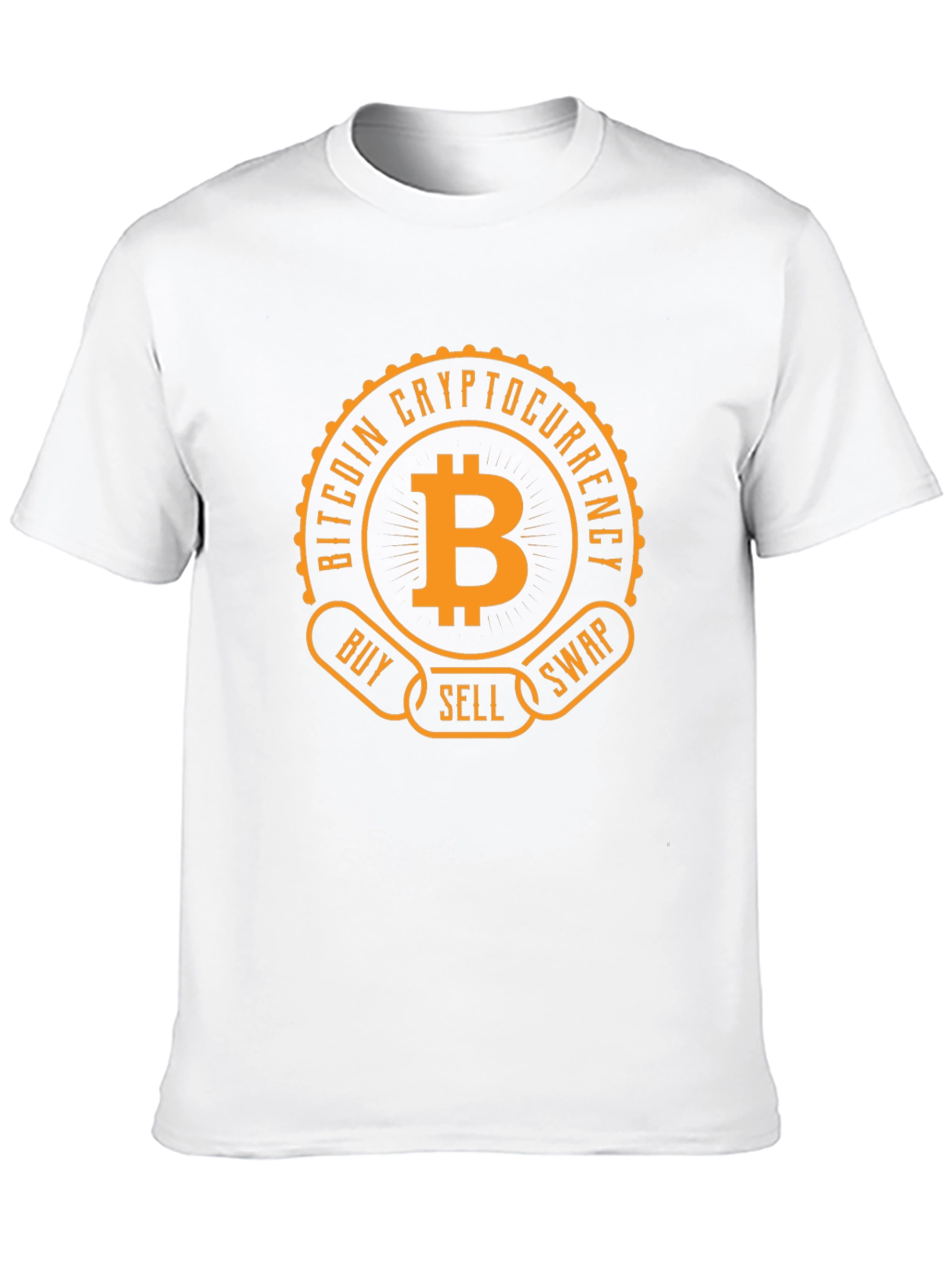Bitcoin Cryptocurrency Buy Sell Swap Black T-Shirt