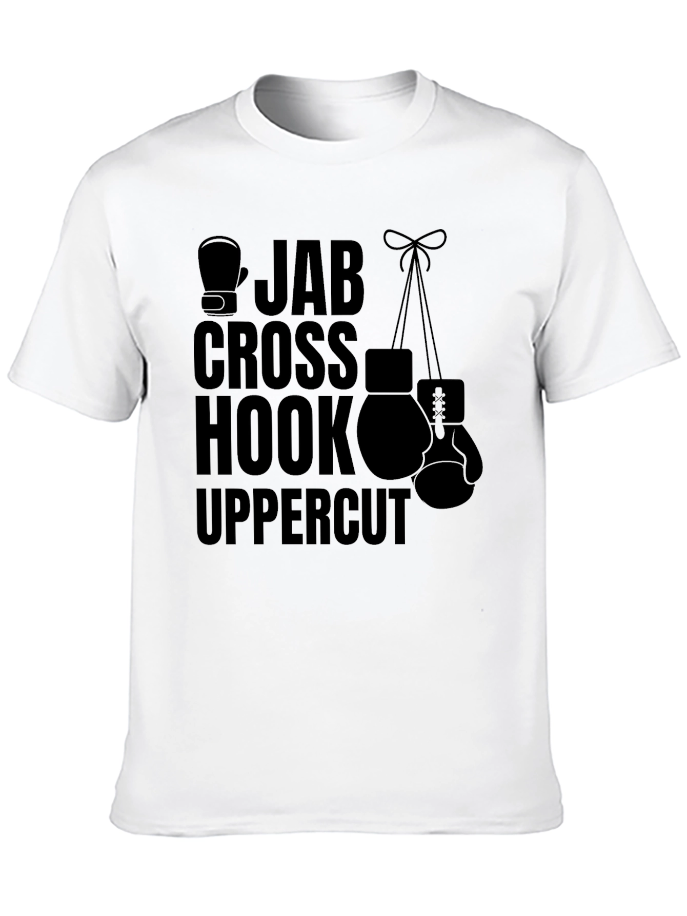 Boxing Moves Graphic Tee - Jab Cross Hook Uppercut