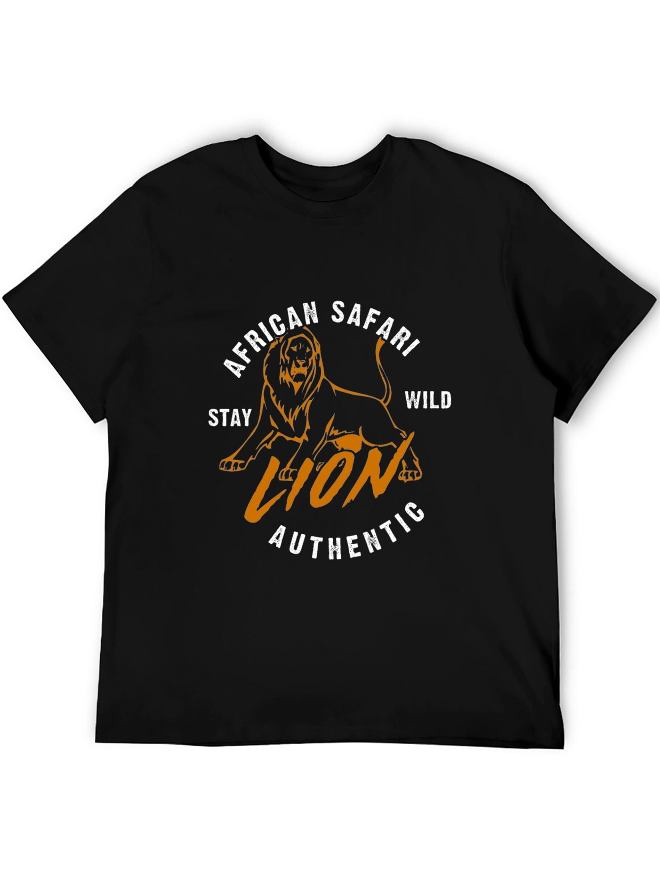 African Safari Lion Graphic Tee - Stay Wild Authentic