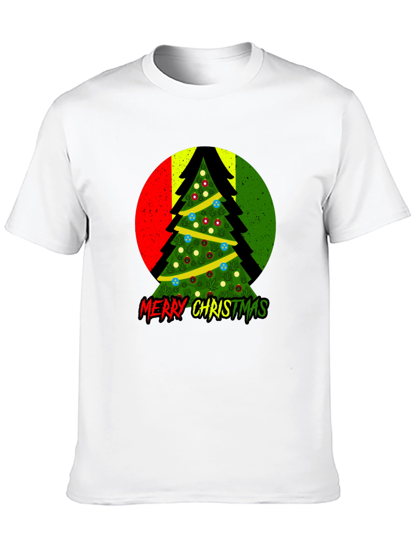 Rasta Christmas Tree T-Shirt - Merry Christmas