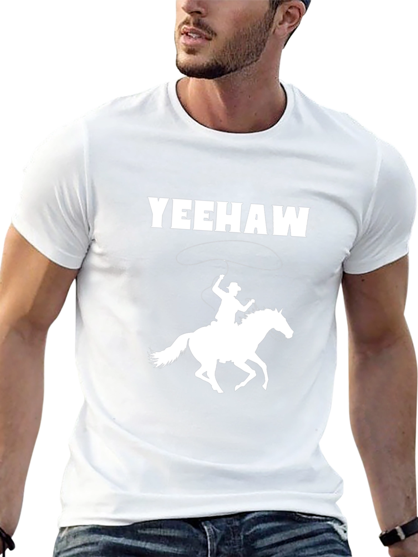 Yeehaw Cowboy Graphic Tee - Western Style