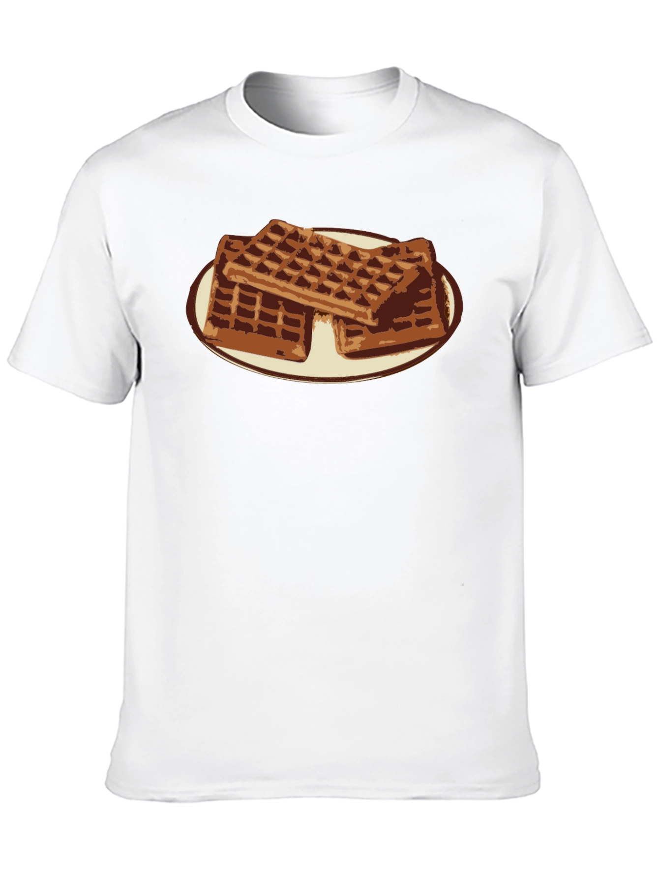 Waffle Lover T-Shirt - Black Casual Tee