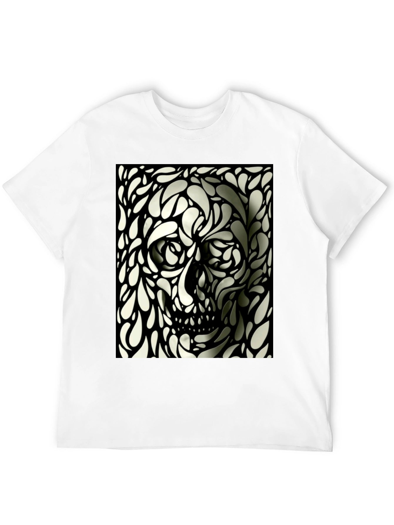 Abstract Skull Graphic T-Shirt - Modern Artistic Tee
