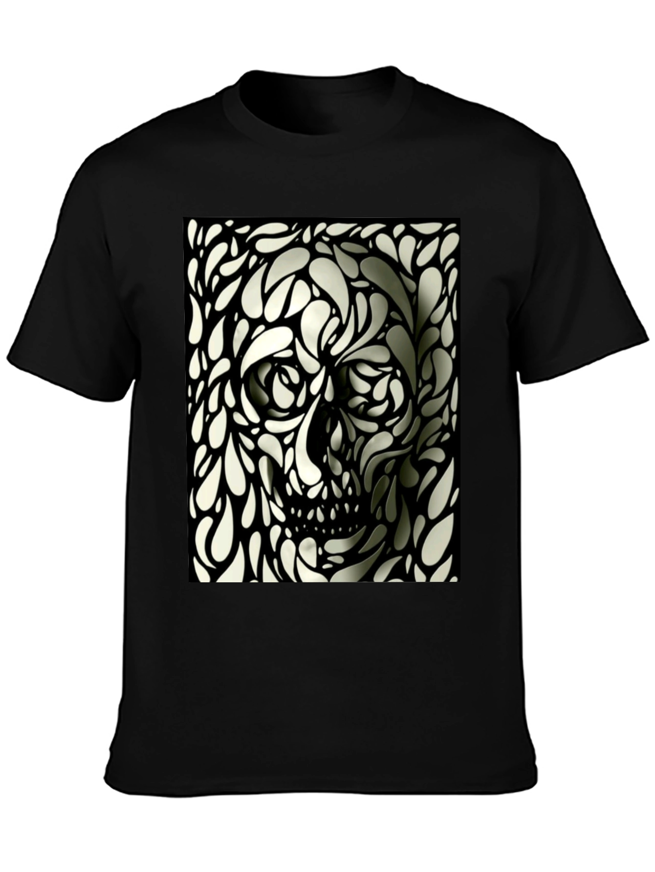Abstract Skull Graphic T-Shirt - Modern Artistic Tee