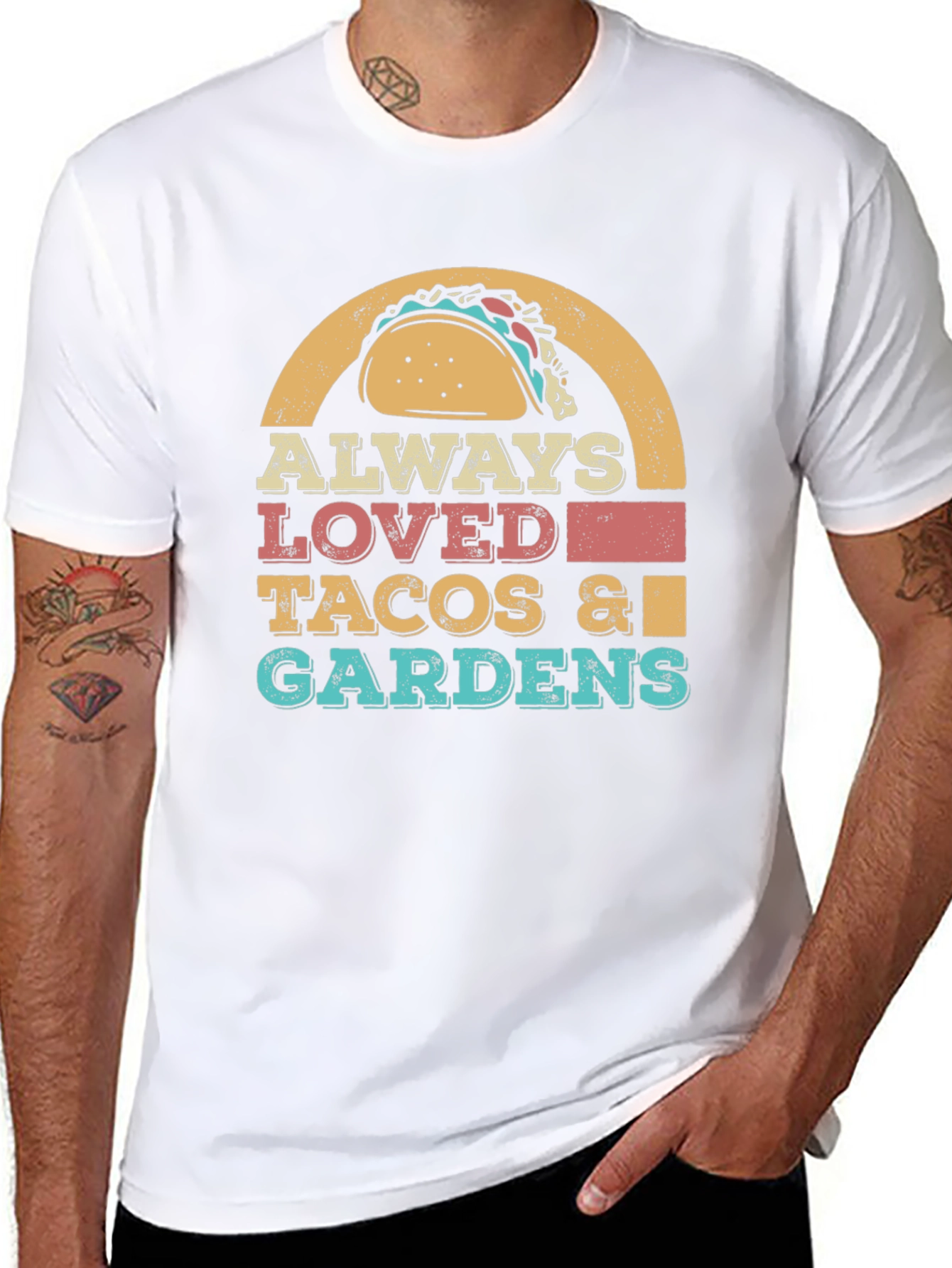 Always Loved Tacos & Gardens Graphic T-Shirt
