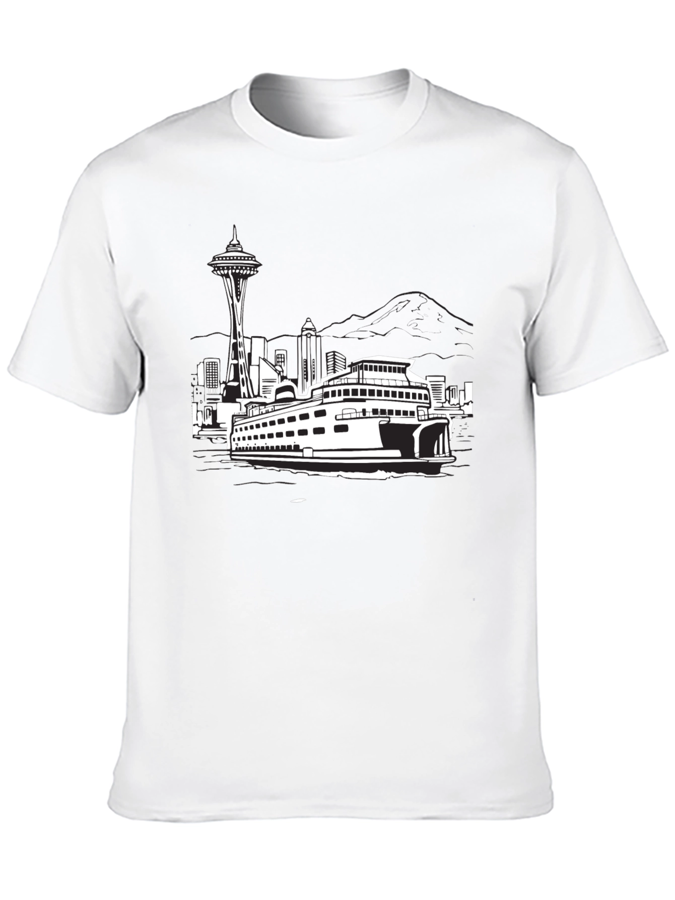 Seattle Ferry Black T-Shirt