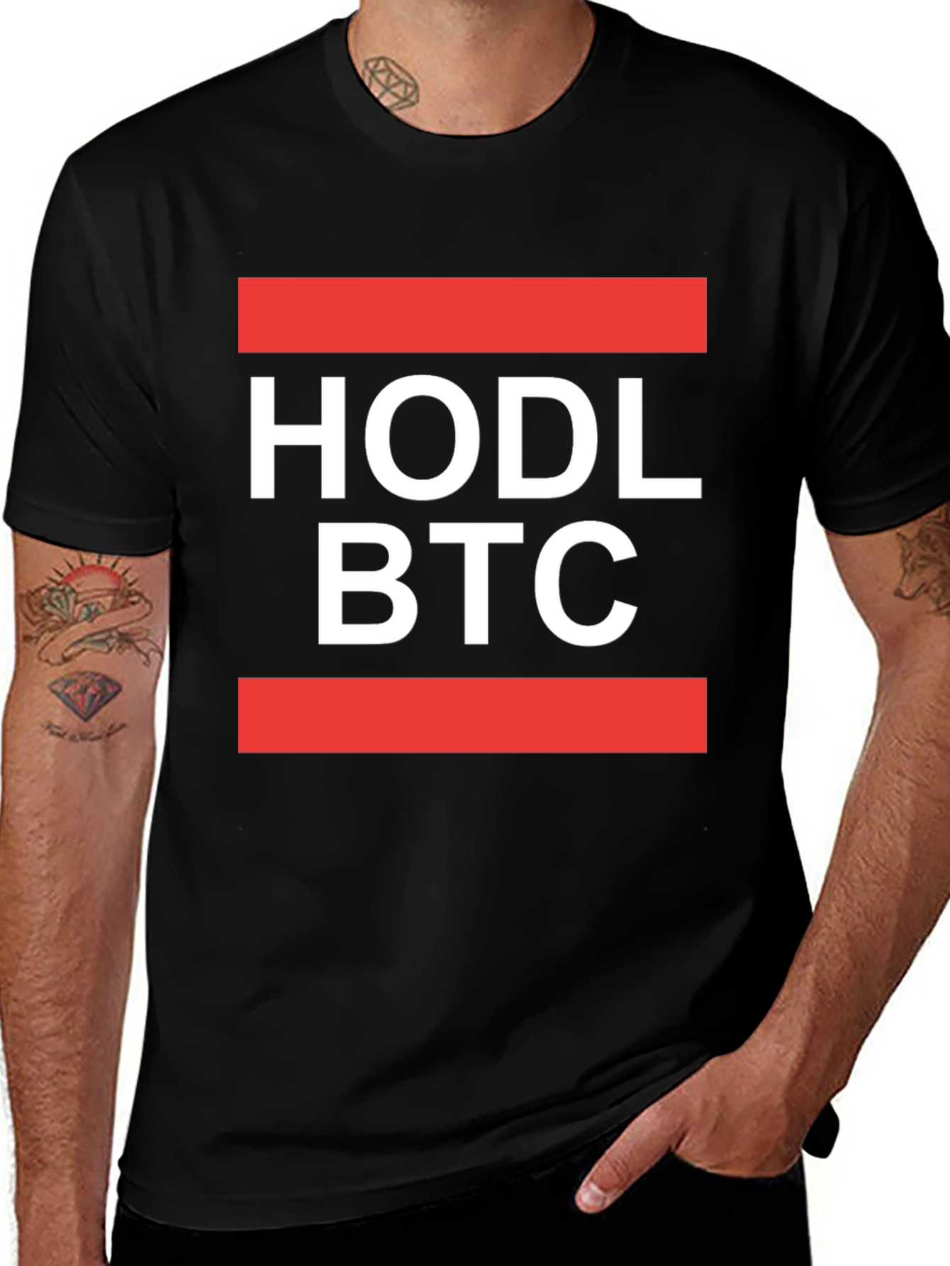 HODL BTC T-Shirt - Crypto Bitcoin Design