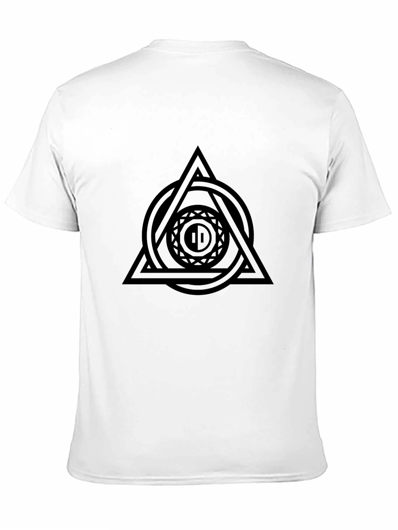 Geometric Symbol Black T-Shirt - Modern Graphic Tee