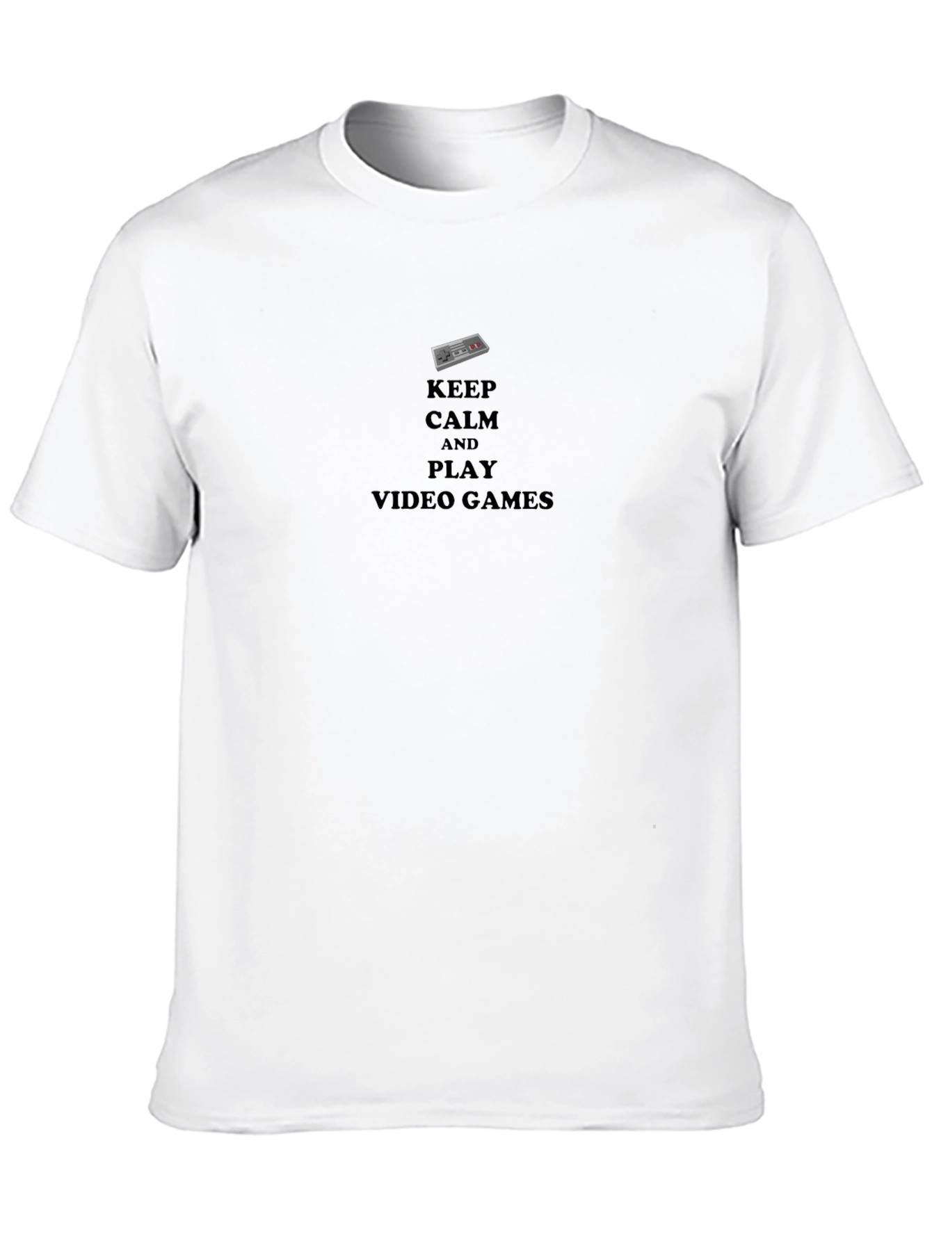 Keep Calm & Play Video Games Black Graphic Tee