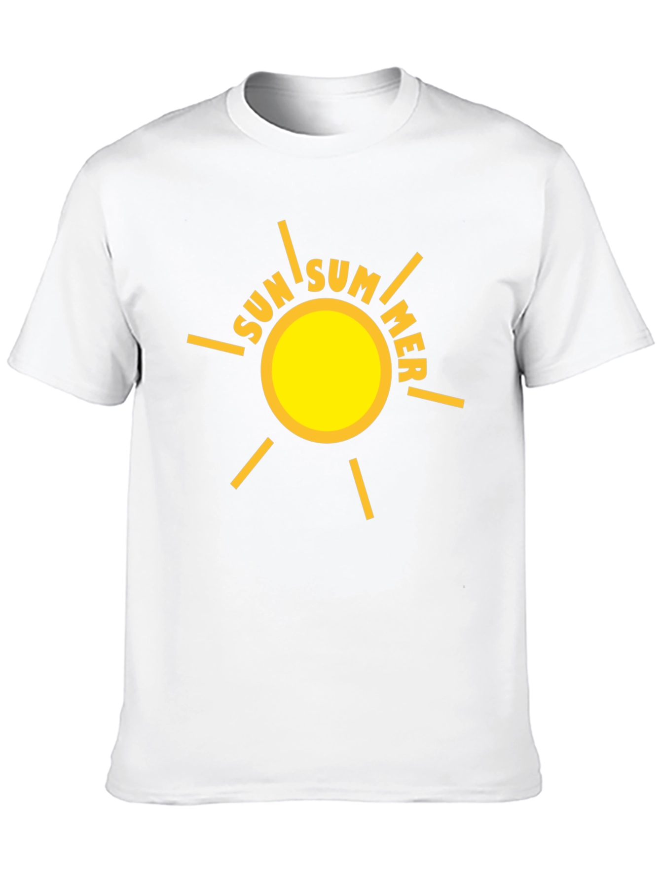 Summer Sun Graphic Tee - Black Cotton T-Shirt