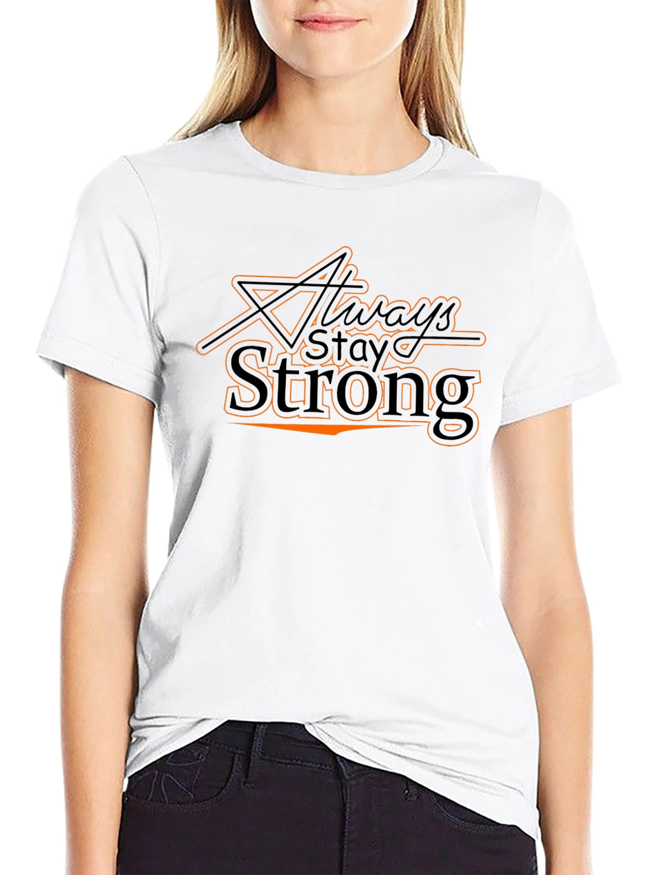 Always Stay Strong Graphic T-Shirt - Black