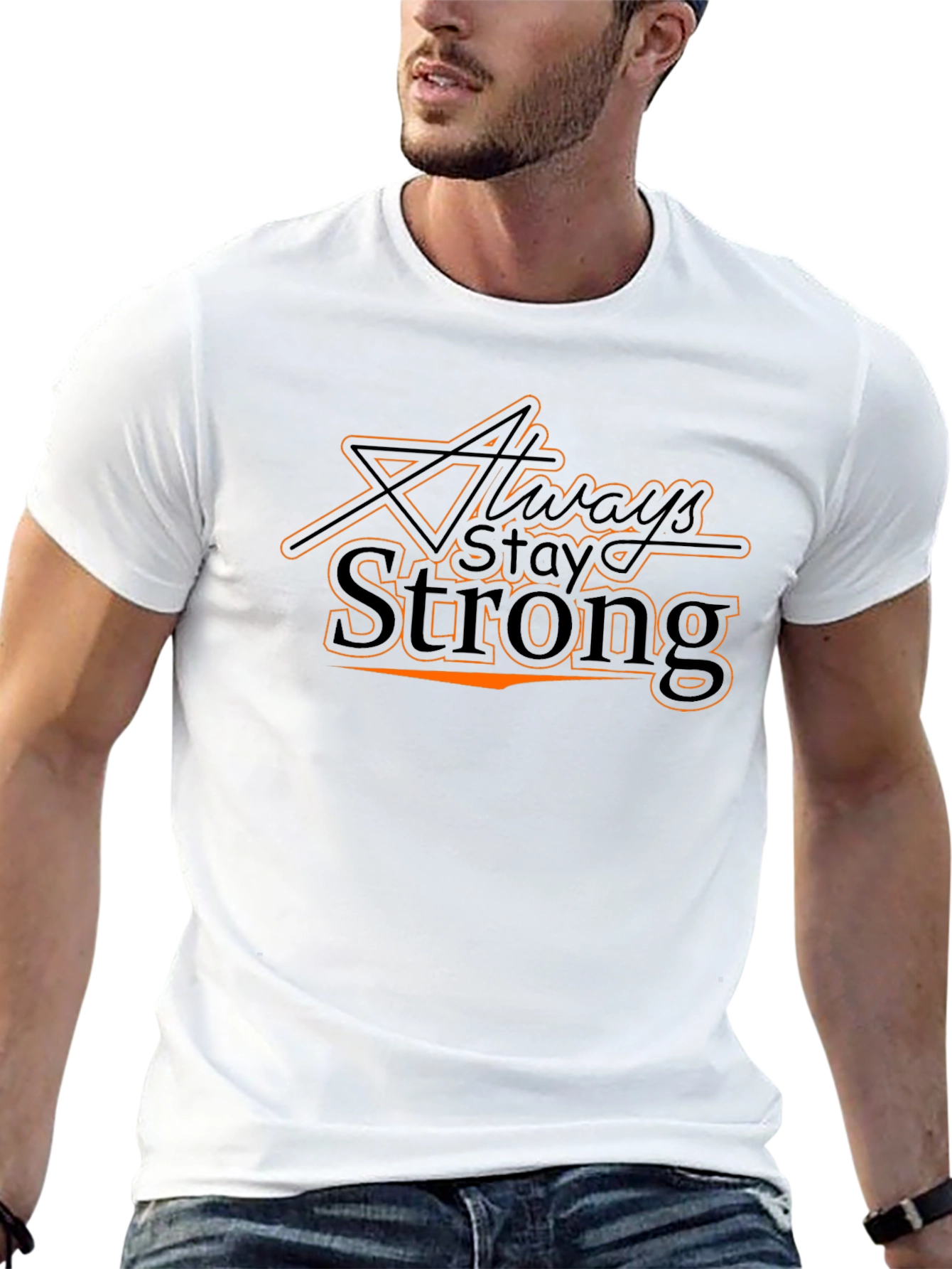 Always Stay Strong Graphic T-Shirt - Black