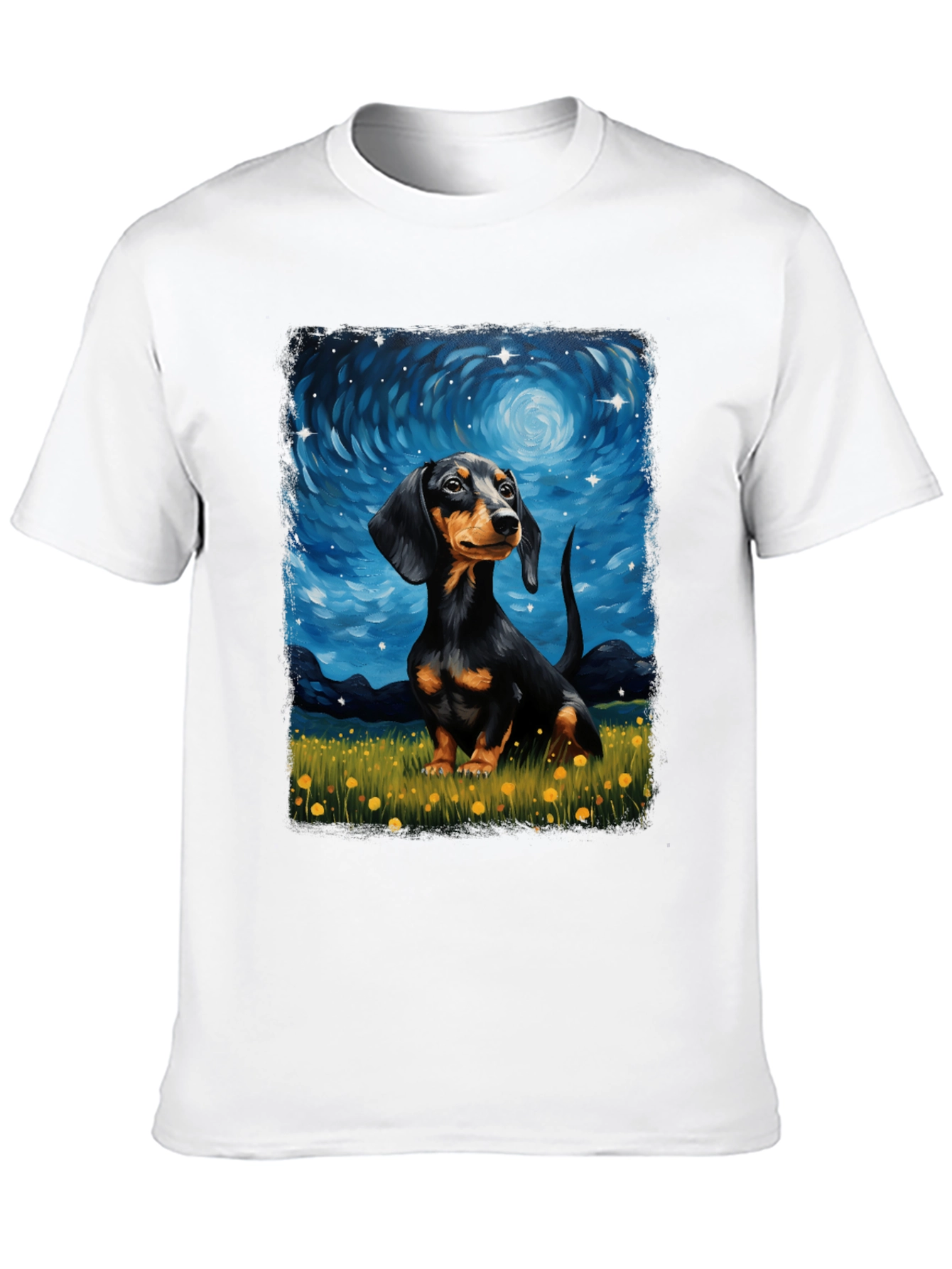 Dachshund Starry Night Graphic Tee