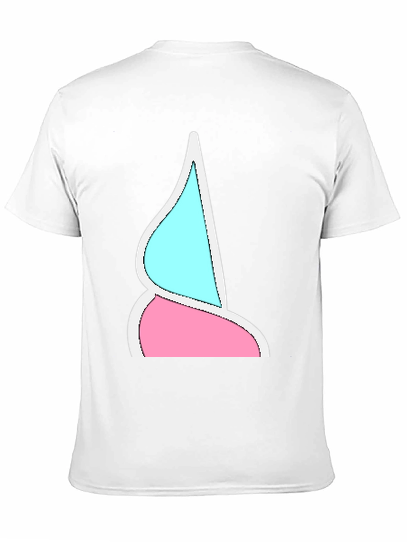 Funky Two-Toned Graphic Tee - Black