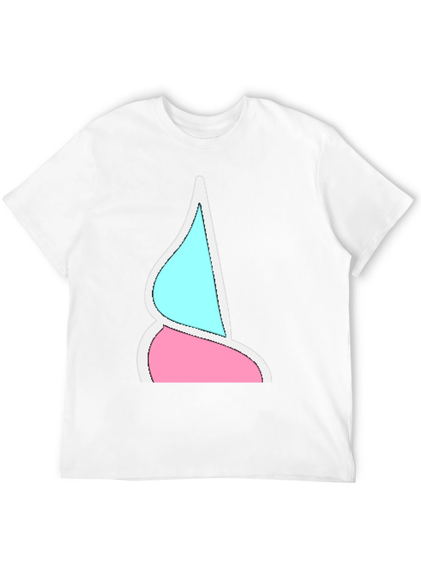 Funky Two-Toned Graphic Tee - Black