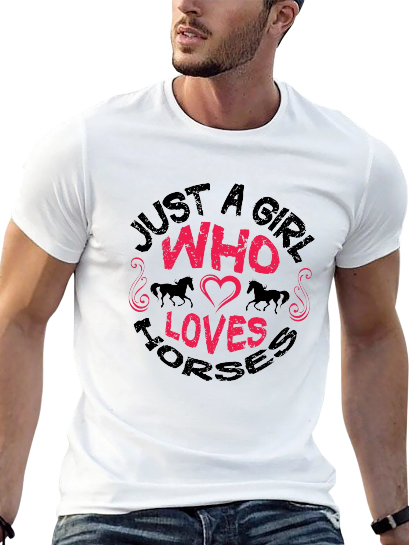 Just A Girl Who Loves Horses Graphic T-Shirt