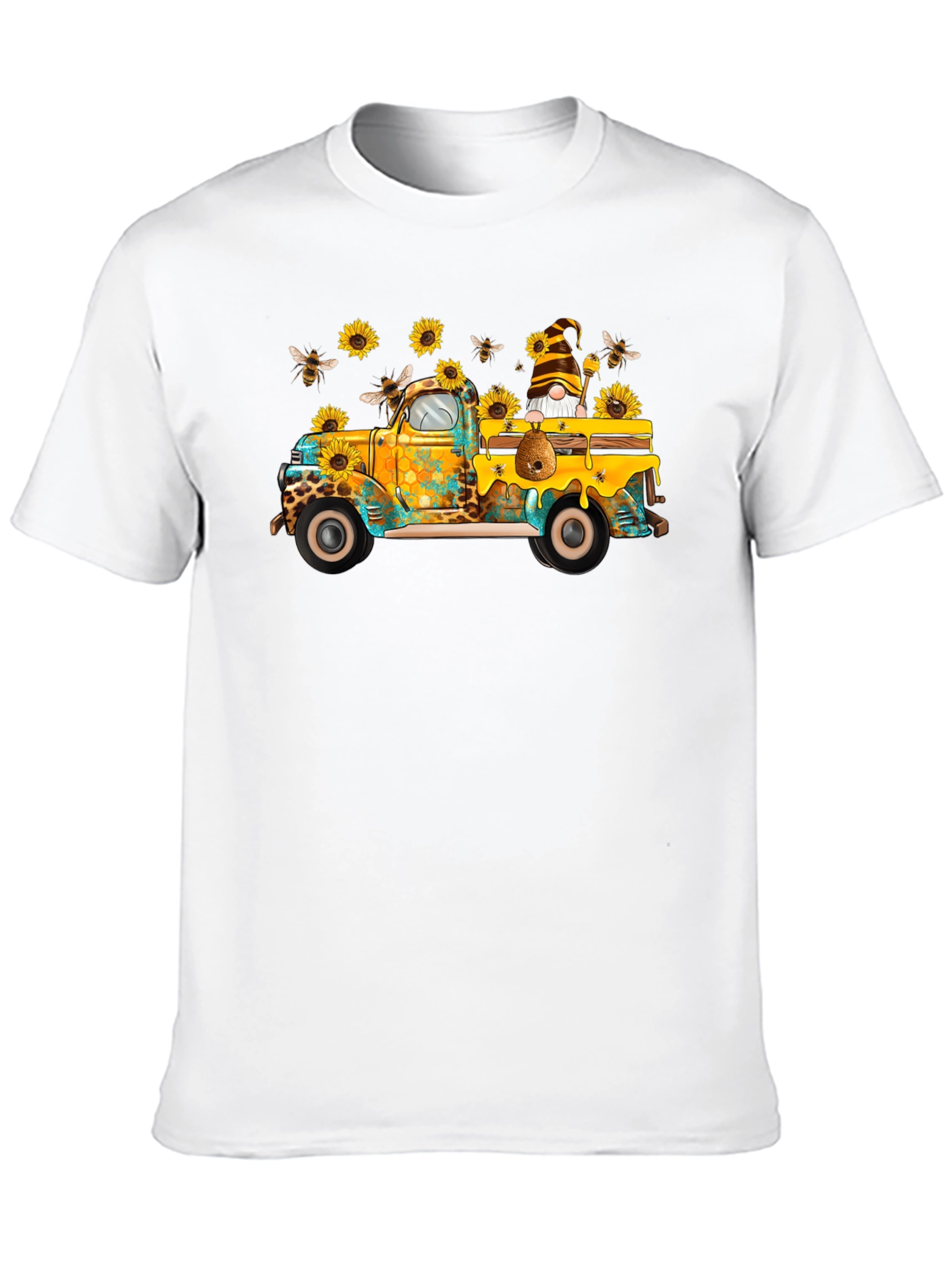 Sunflower Truck Graphic Tee - Unisex Black T-Shirt