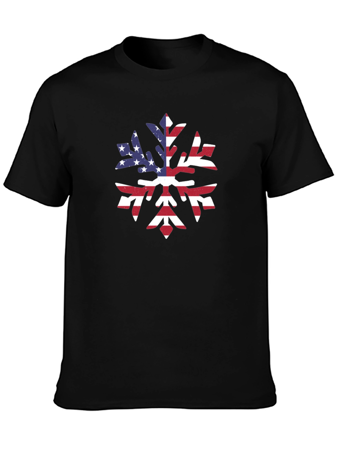 American Flag Snowflake Graphic Tee